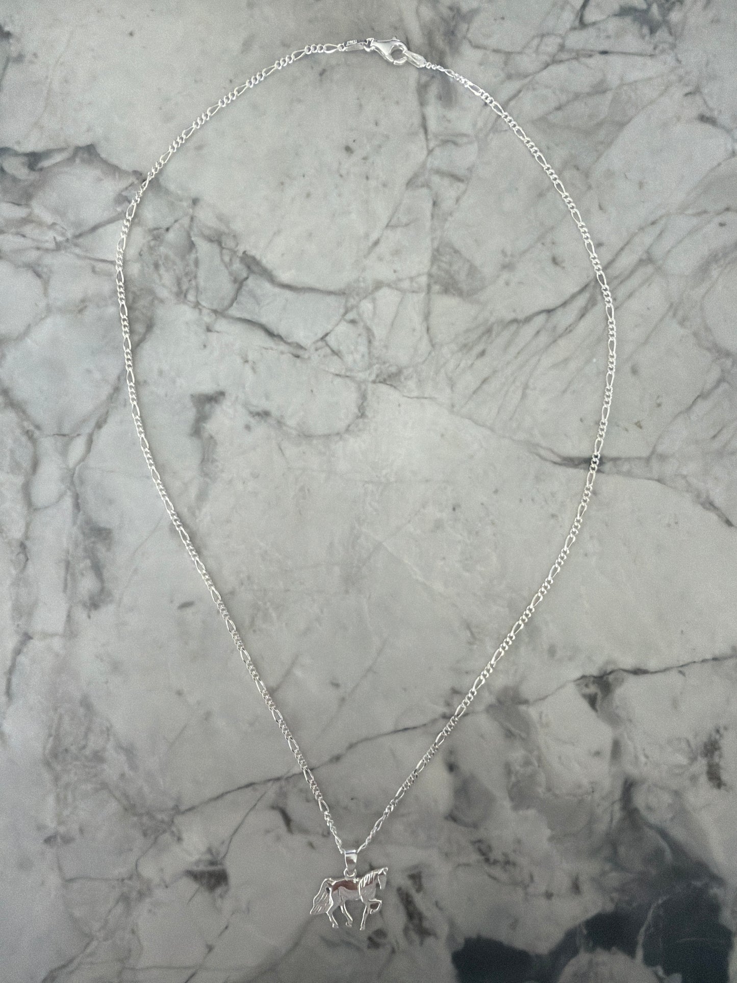 Sterling Silver Horse Charm Necklace SAMPLE SALE