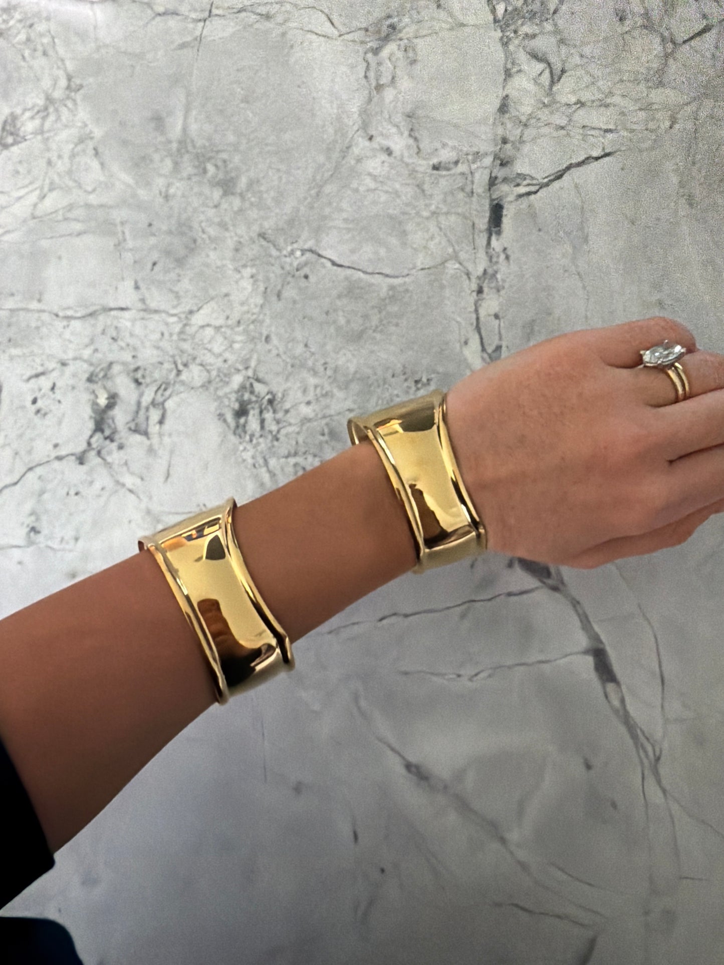 Regina Open Cuff Set | 18k Gold-Coated