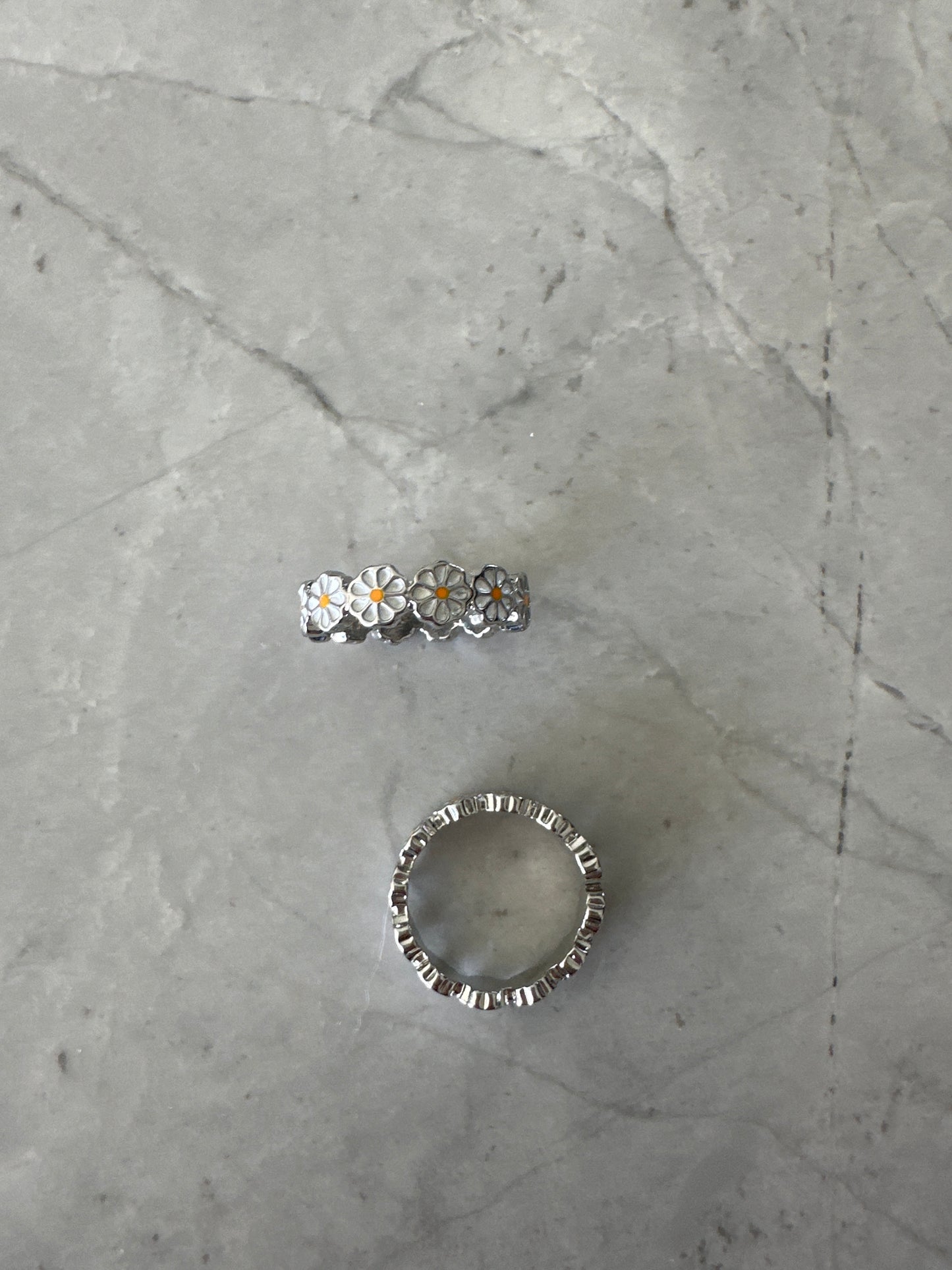 Daisy Pinky Ring Silver