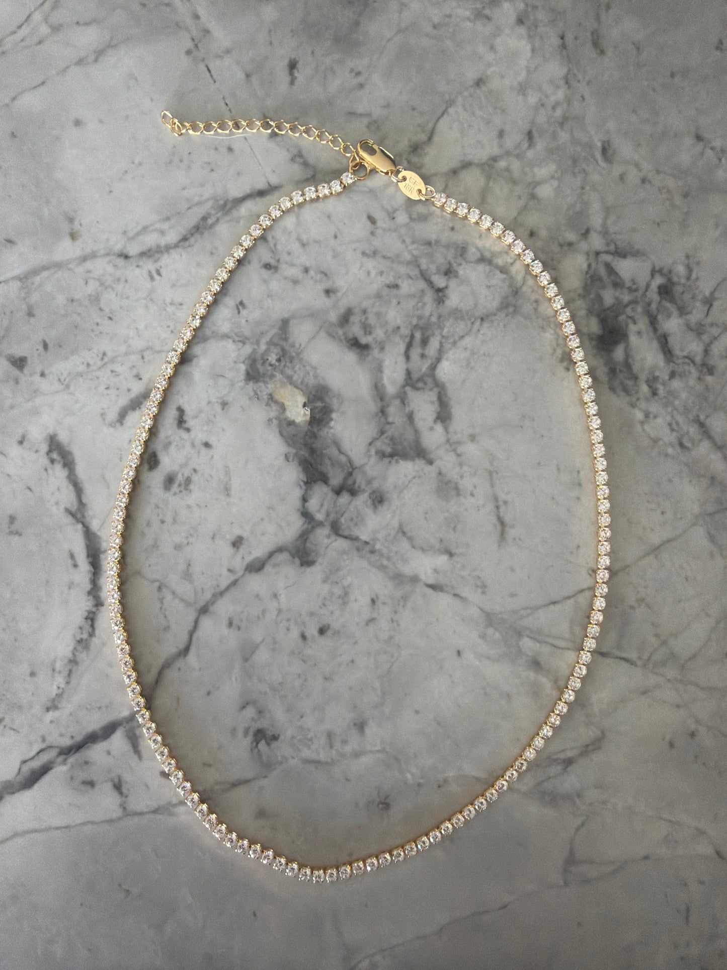 Soleil Crystal Tennis Necklace | 18k Gold-Filled