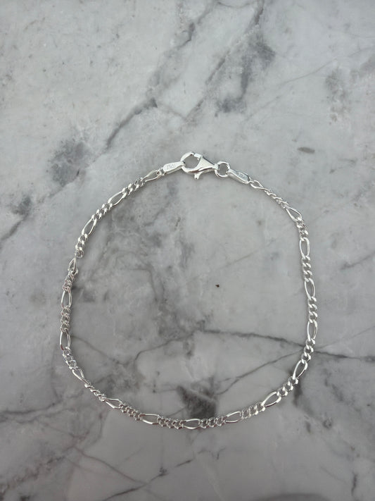 Sterling Silver Dainty Figaro bracelet SALE