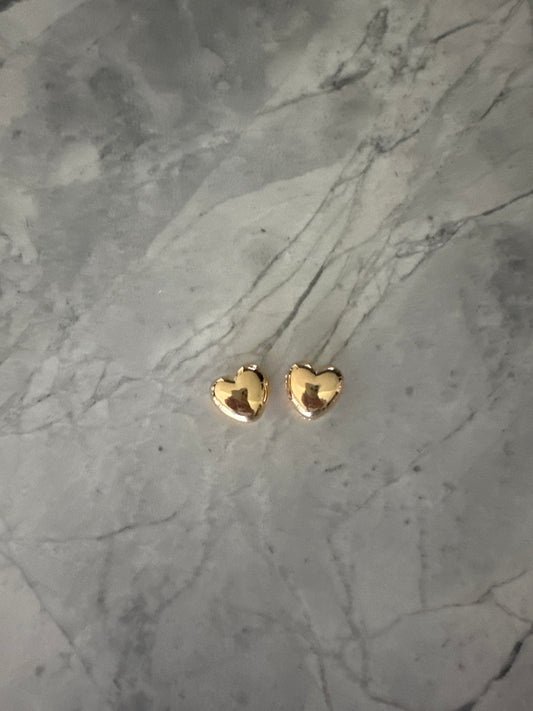 Heart Hoops Gold Earrings