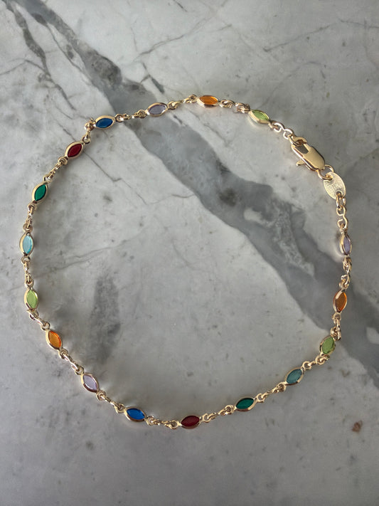 Art Deco Anklet | 18k Gold filled