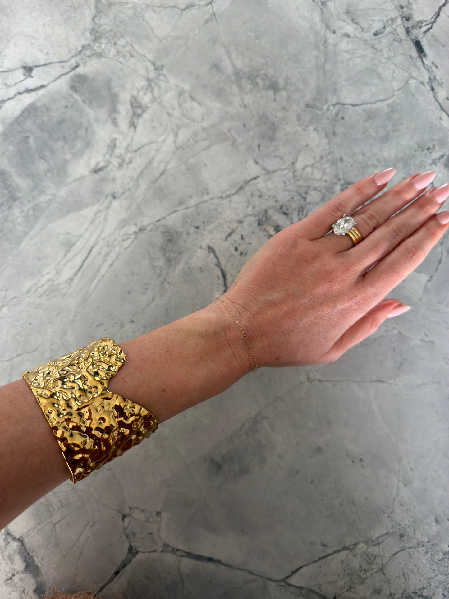 Gold Lava Statement Cuff