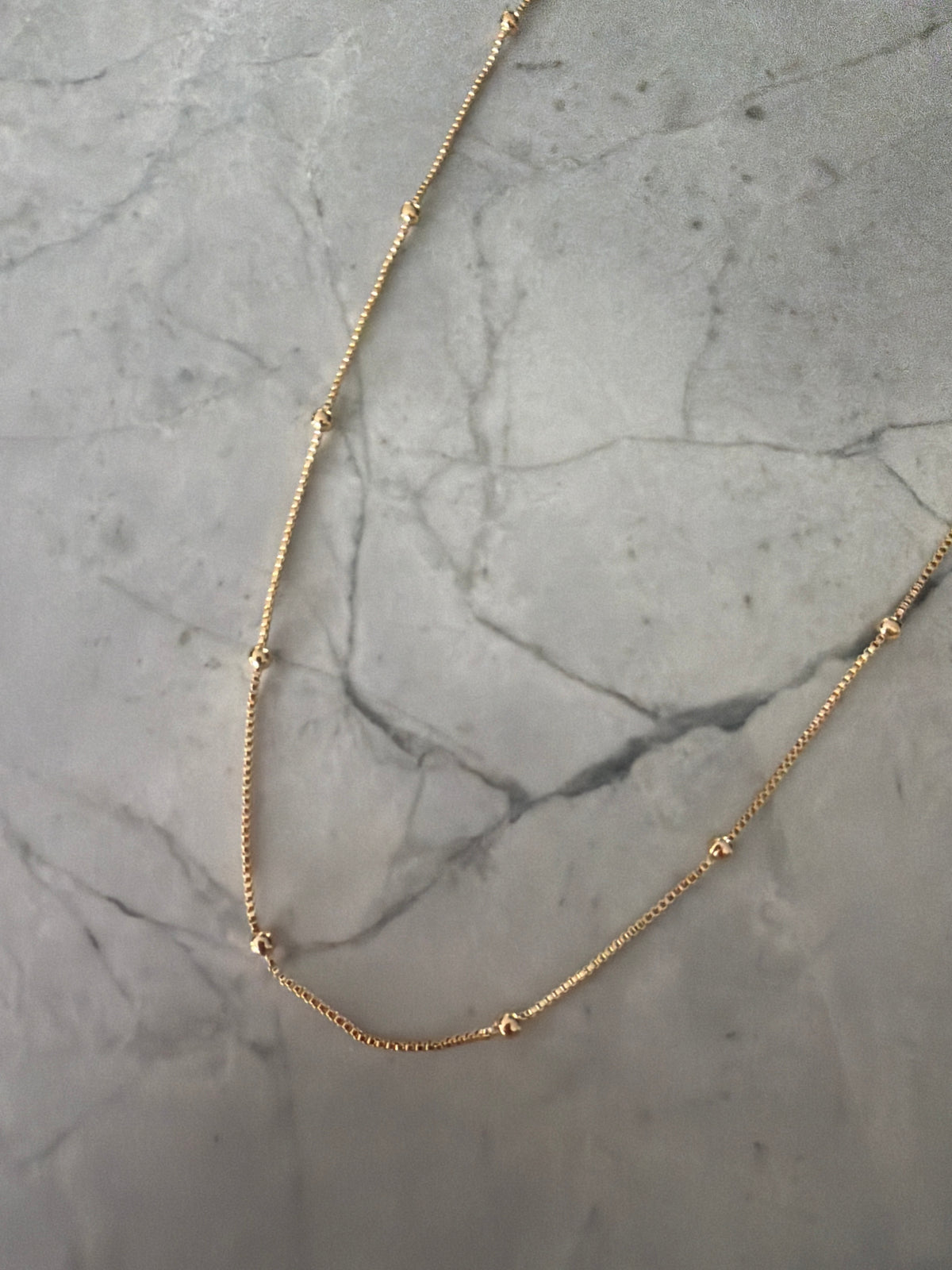 Danny Dainty Bead Accent Necklace | 18k Gold-filled
