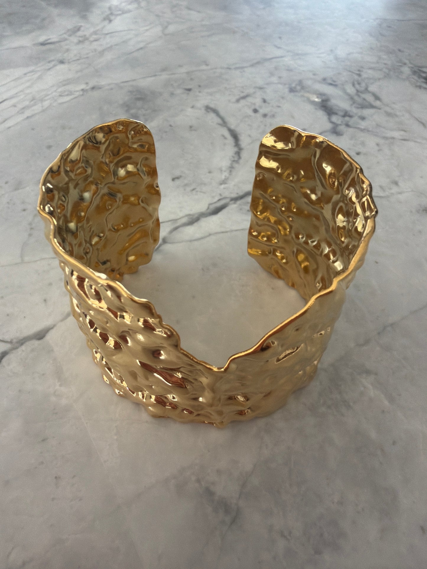 Gold Lava Statement Cuff