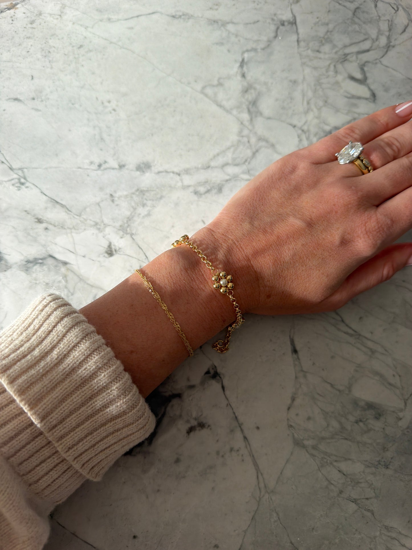 Jacqueline Lee Jewellery | Flower Gold Bracelet - 18k Gold-Filled