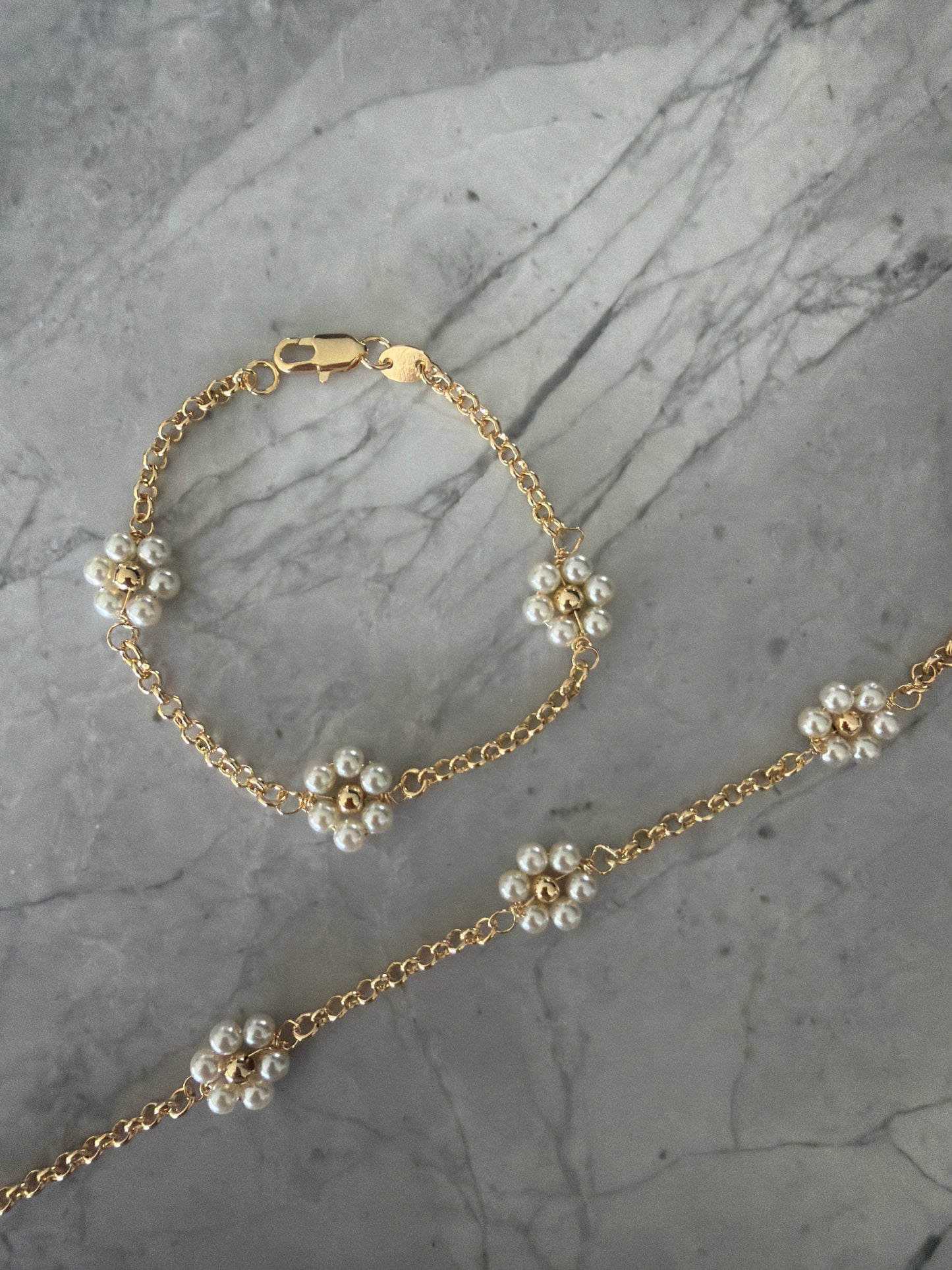 Jacqueline Lee Jewellery | Flower Gold Bracelet - 18k Gold-Filled