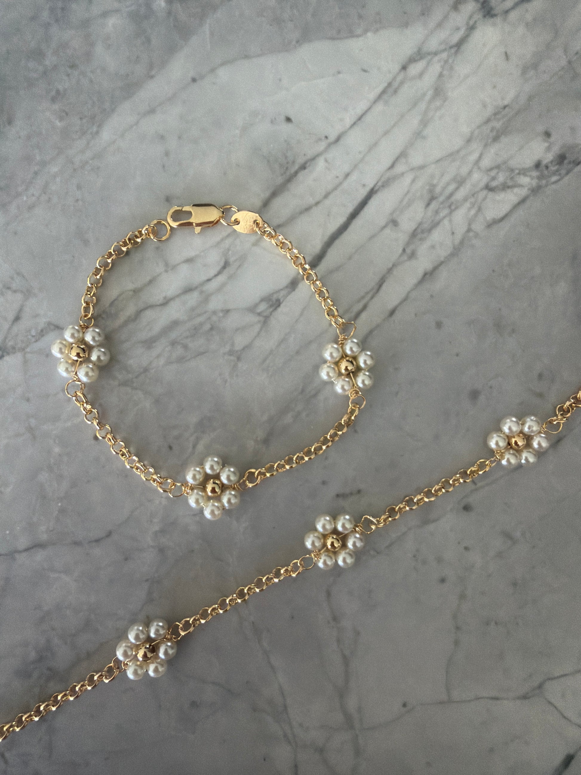 Jacqueline Lee Jewellery | Flower Gold Bracelet - 18k Gold-Filled