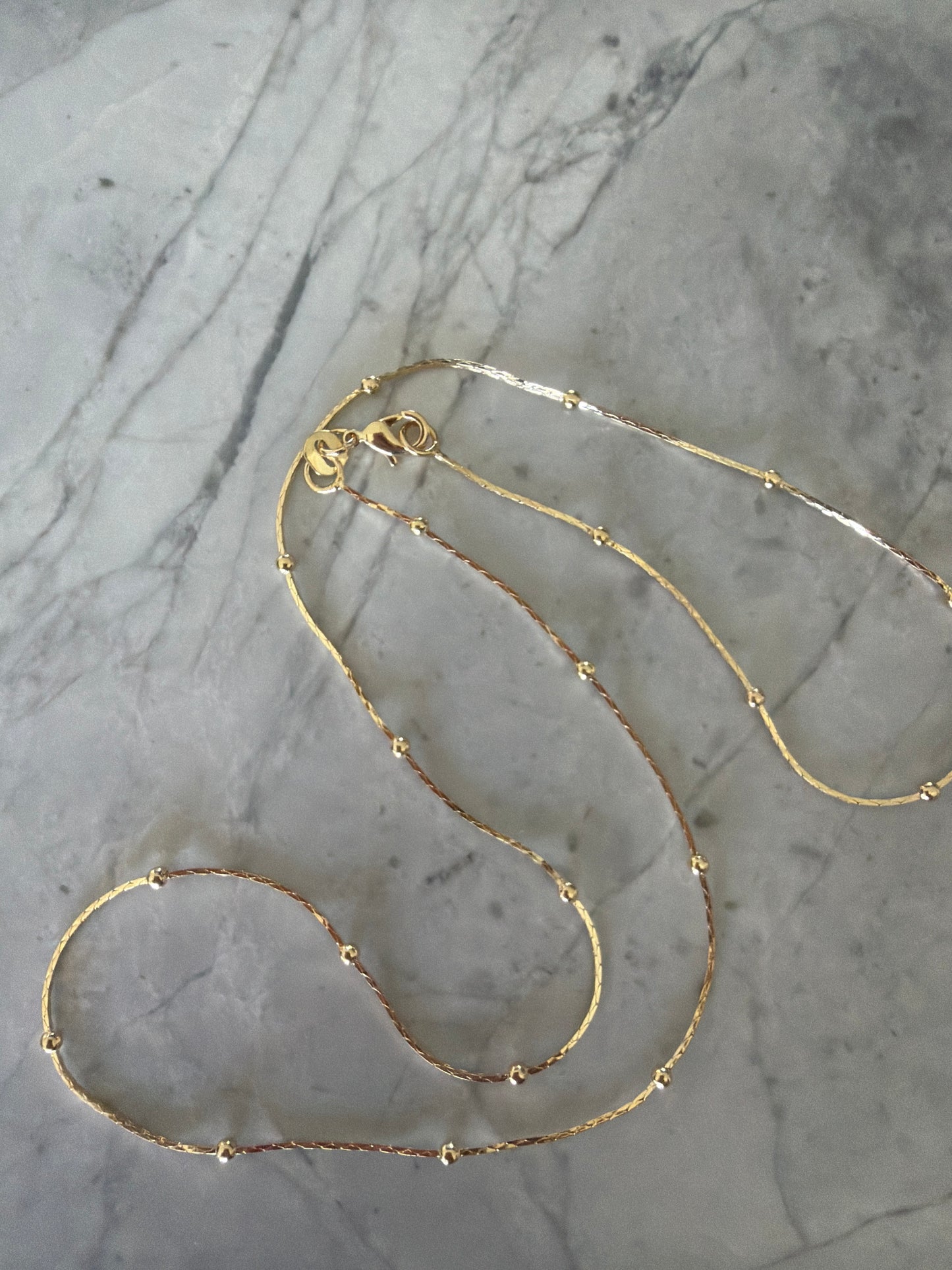 Alissa 18k Gold Filled Bead Accent Necklace