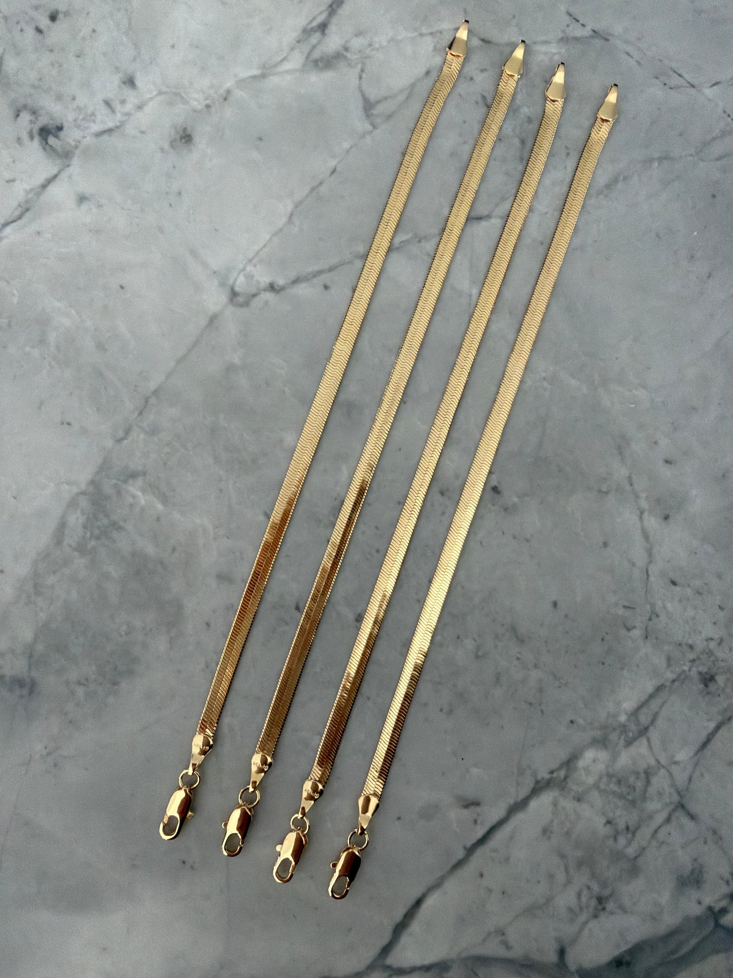 Gabriella Thick Herringbone Bracelet Gold MAFS SALE