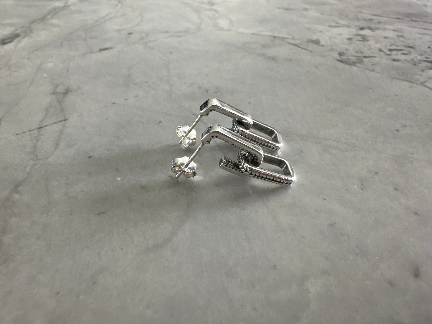 Paperclip Earrings Silver