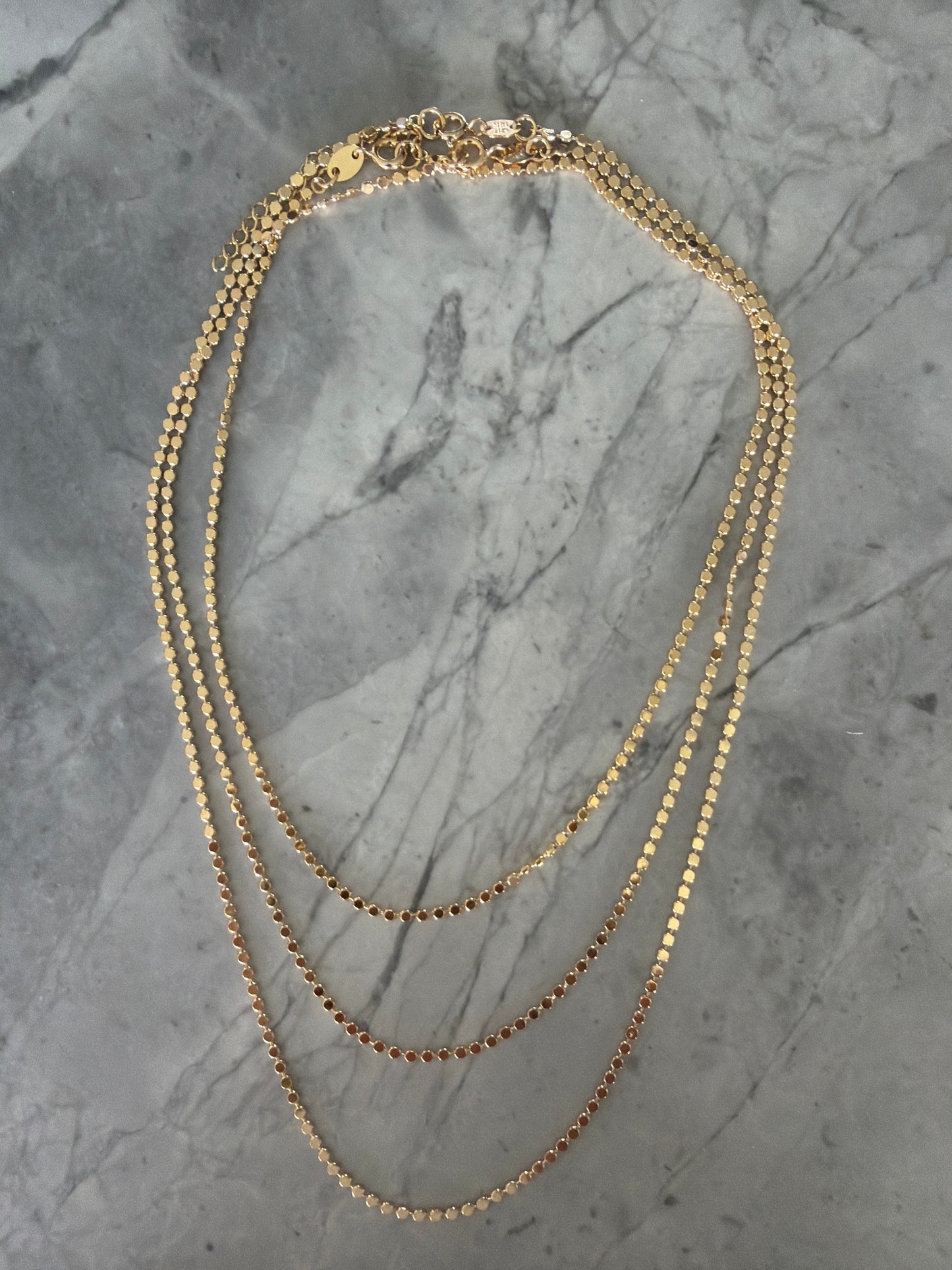 Freddie Flat circle chain necklace 18k gold-filled