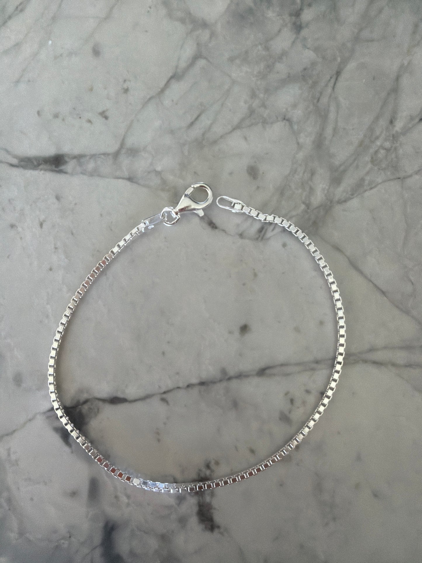 Sterling Silver Box Chain Bracelet WAREHOUSE SALE