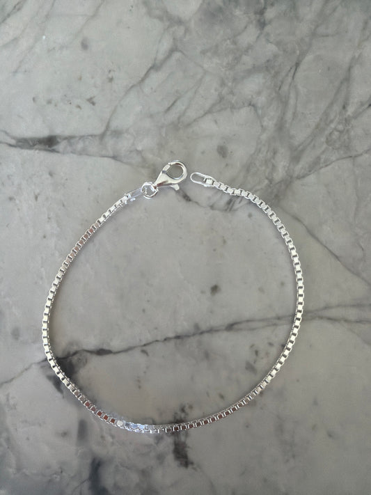 Sterling Silver Box Chain Bracelet WAREHOUSE SALE
