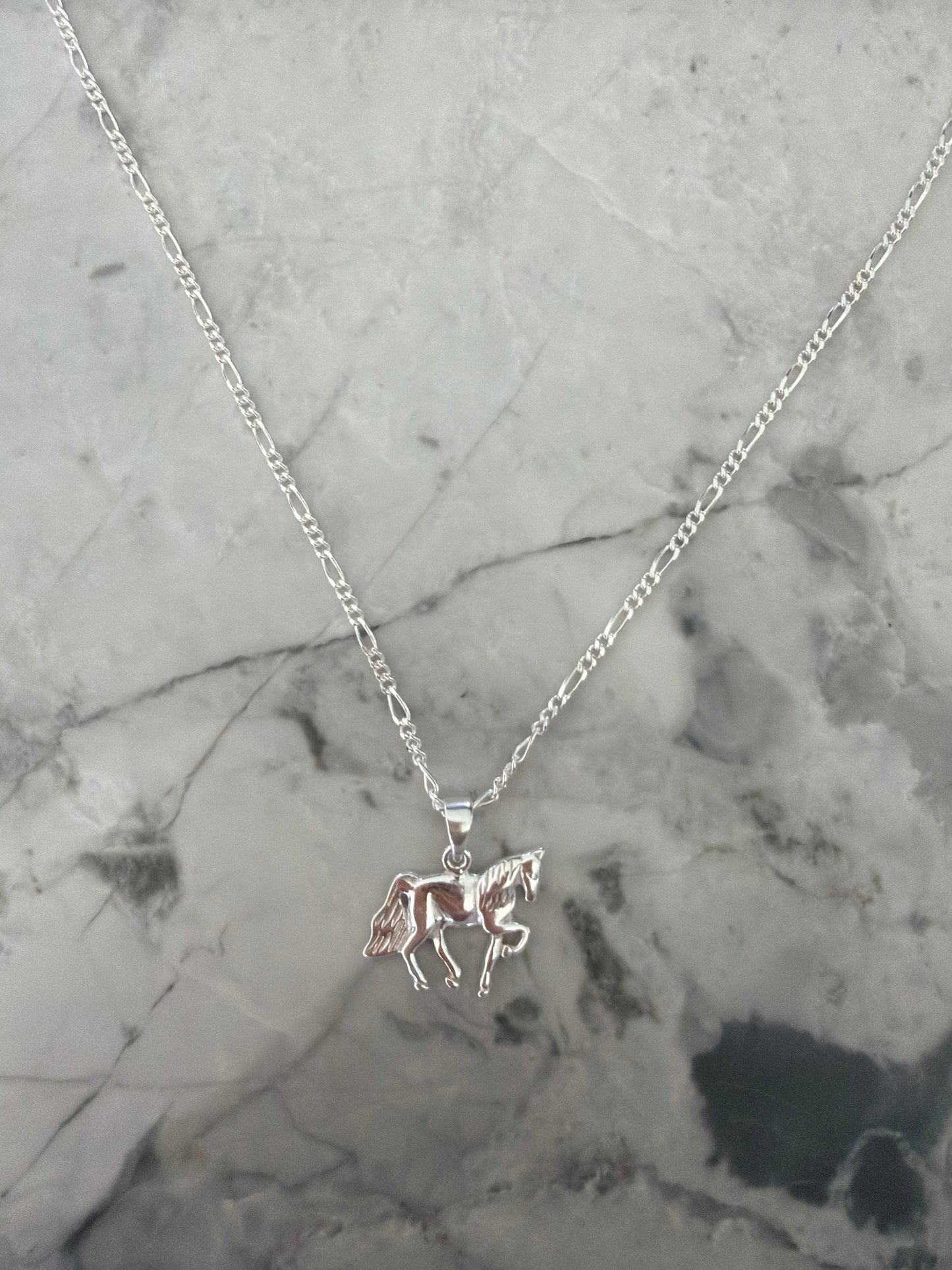 Sterling Silver Horse Charm Necklace SAMPLE SALE