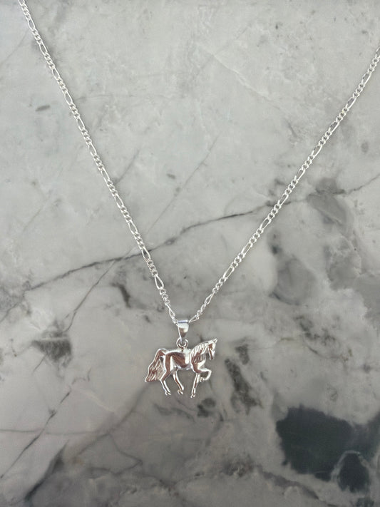Sterling Silver Horse Charm Necklace SAMPLE SALE