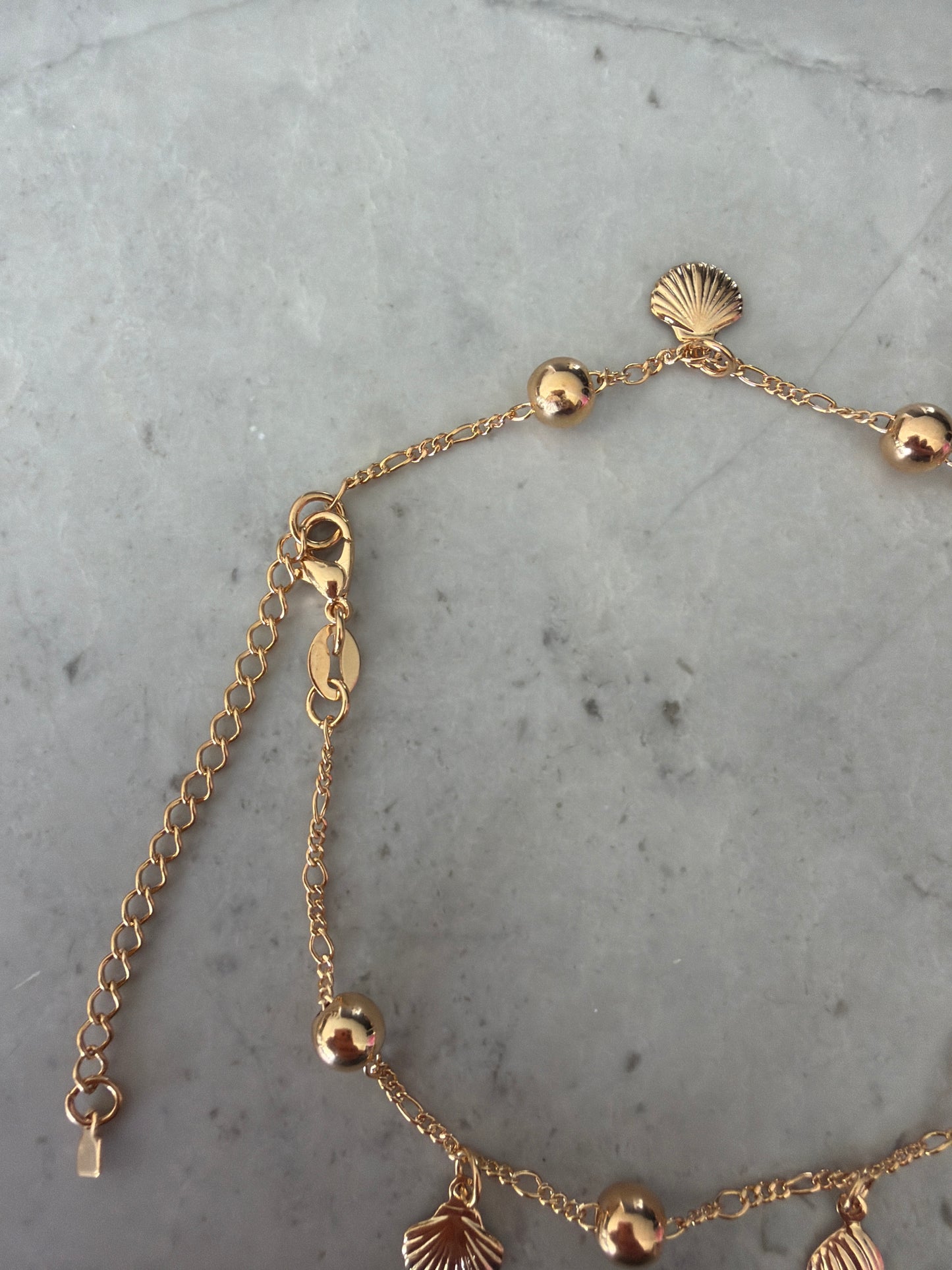 Shell Gold Anklet with extention