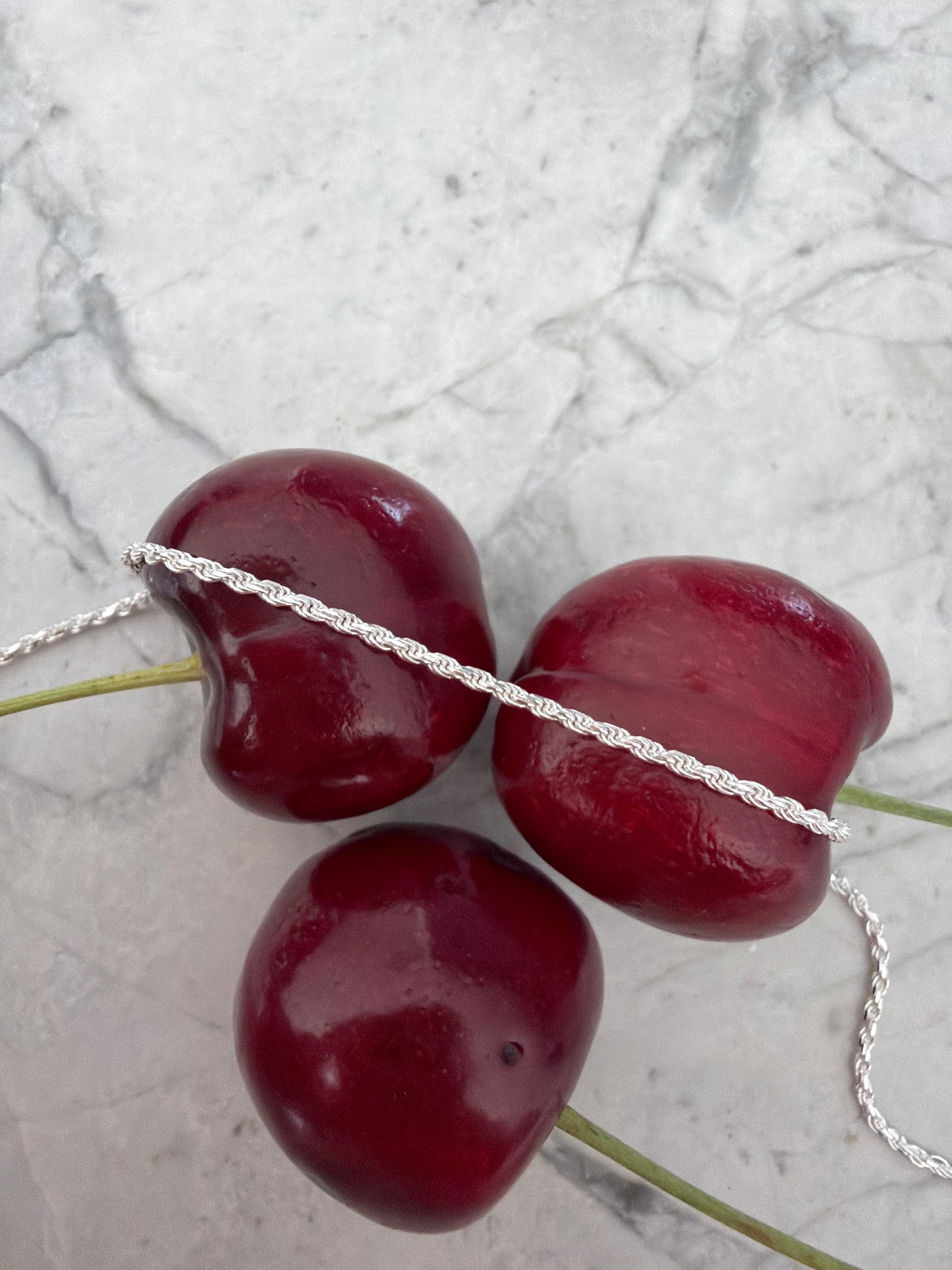 Rope Tie Sterling Silver Necklace Chain (Archive sale)