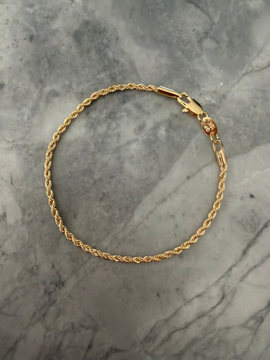 Marta Dainty Rope Tie Bracelet | 18k Gold-Filled