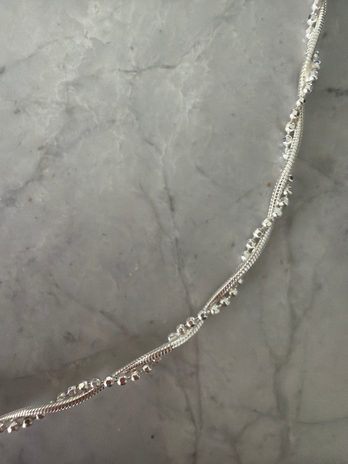 Sterling silver twist necklace
