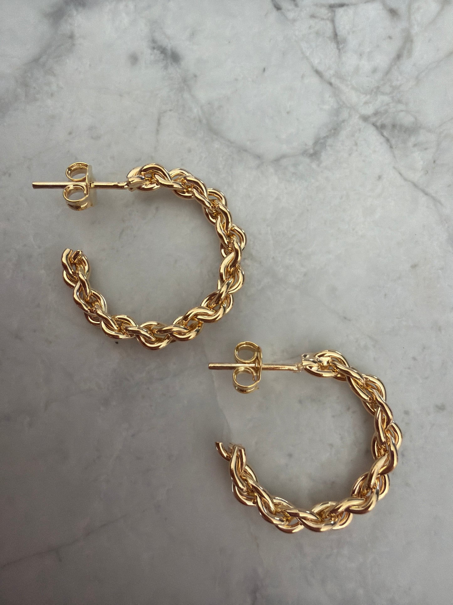 Maria Twist Hoop Gold Earrings