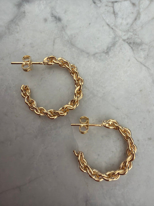 Maria Knot Hoop 18k Gold Filled Earrings