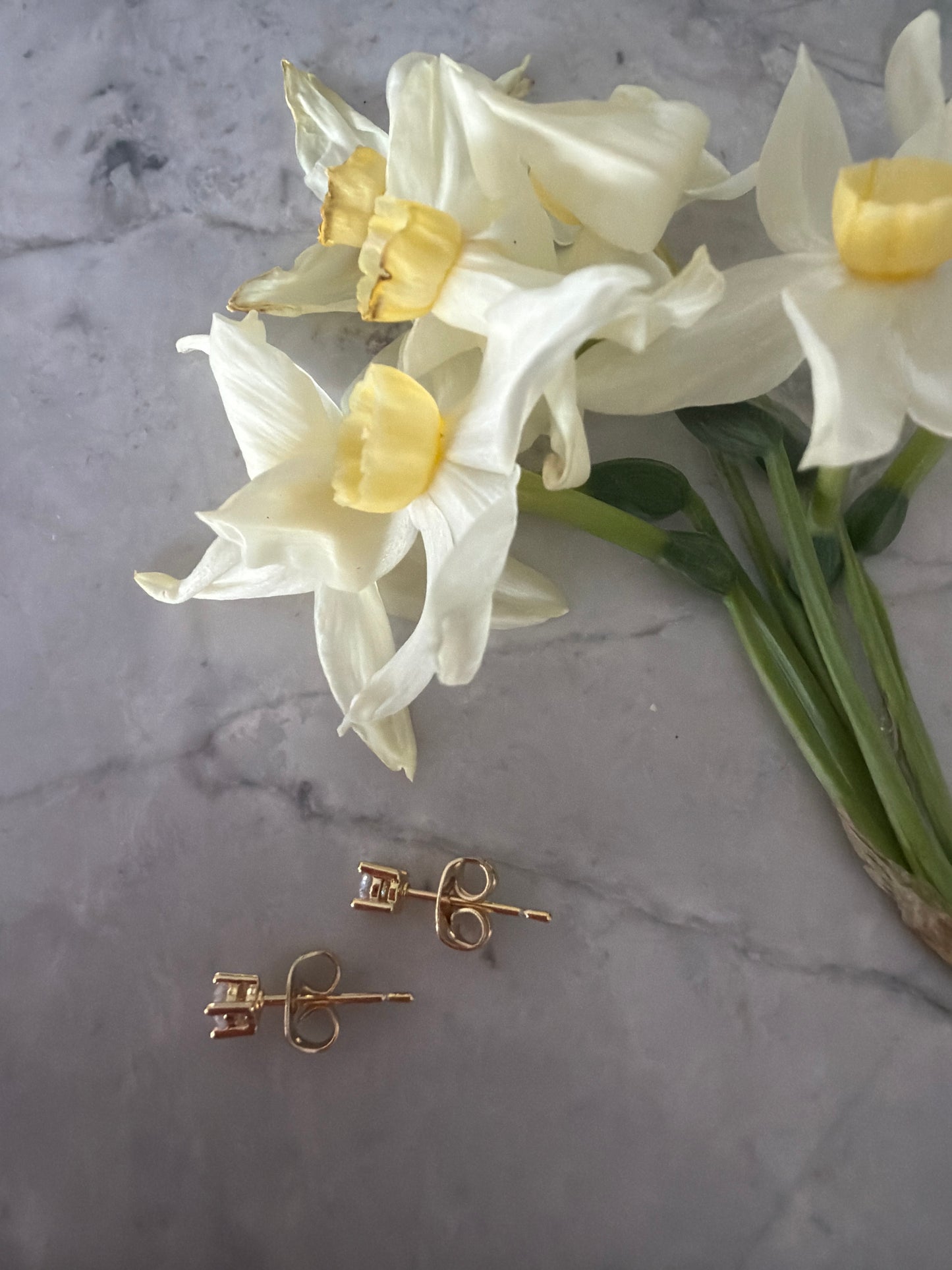 Tiny Everyday Zircon Hypoallergenic Studs | 18k Gold-Filled