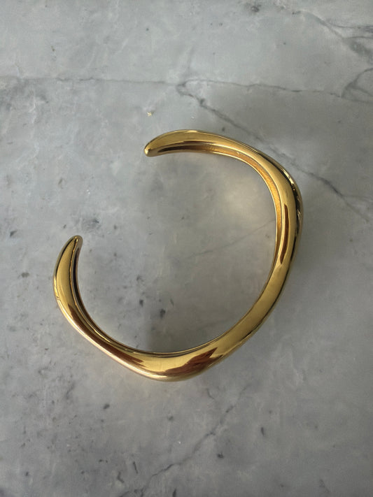 Sienna Wavey Cuff | 18k Gold-Coated Brass