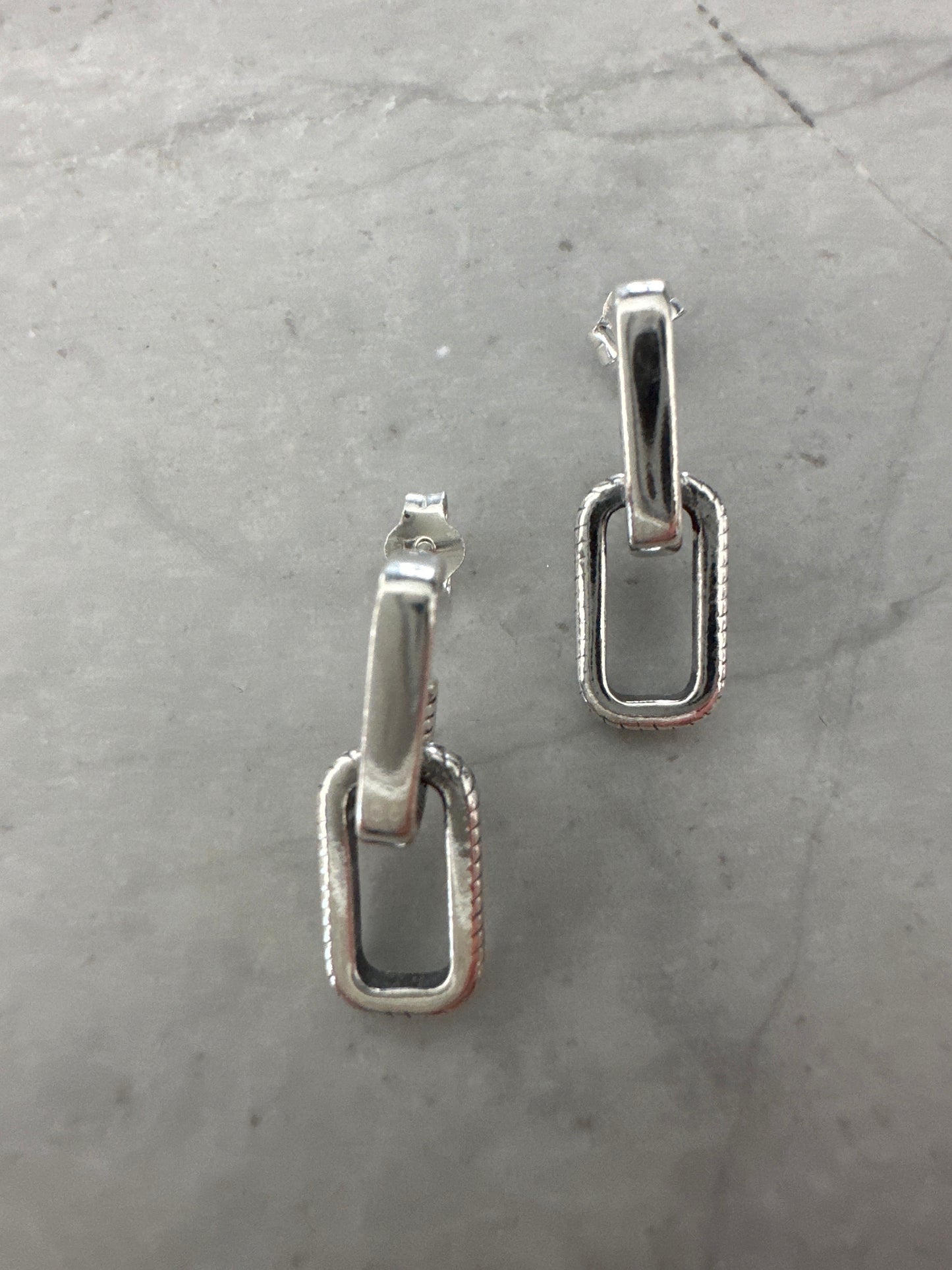Paperclip Earrings Silver