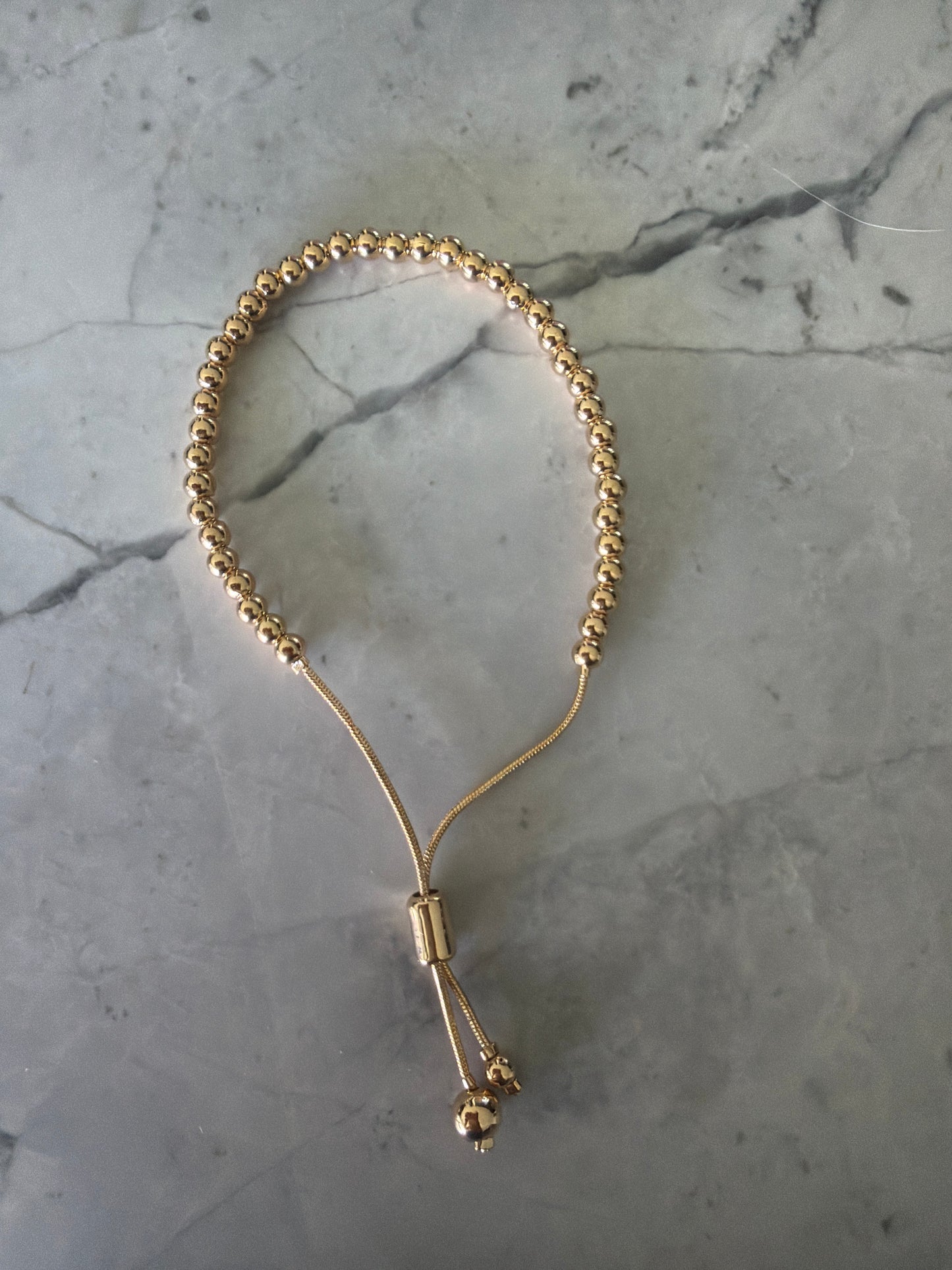 Adjustable Balls Bracelet Gold
