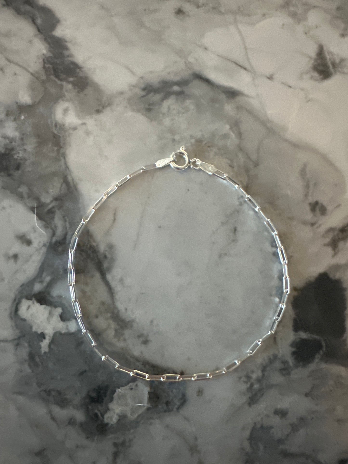 Dainty Paperclip Bracelet Silver SALE