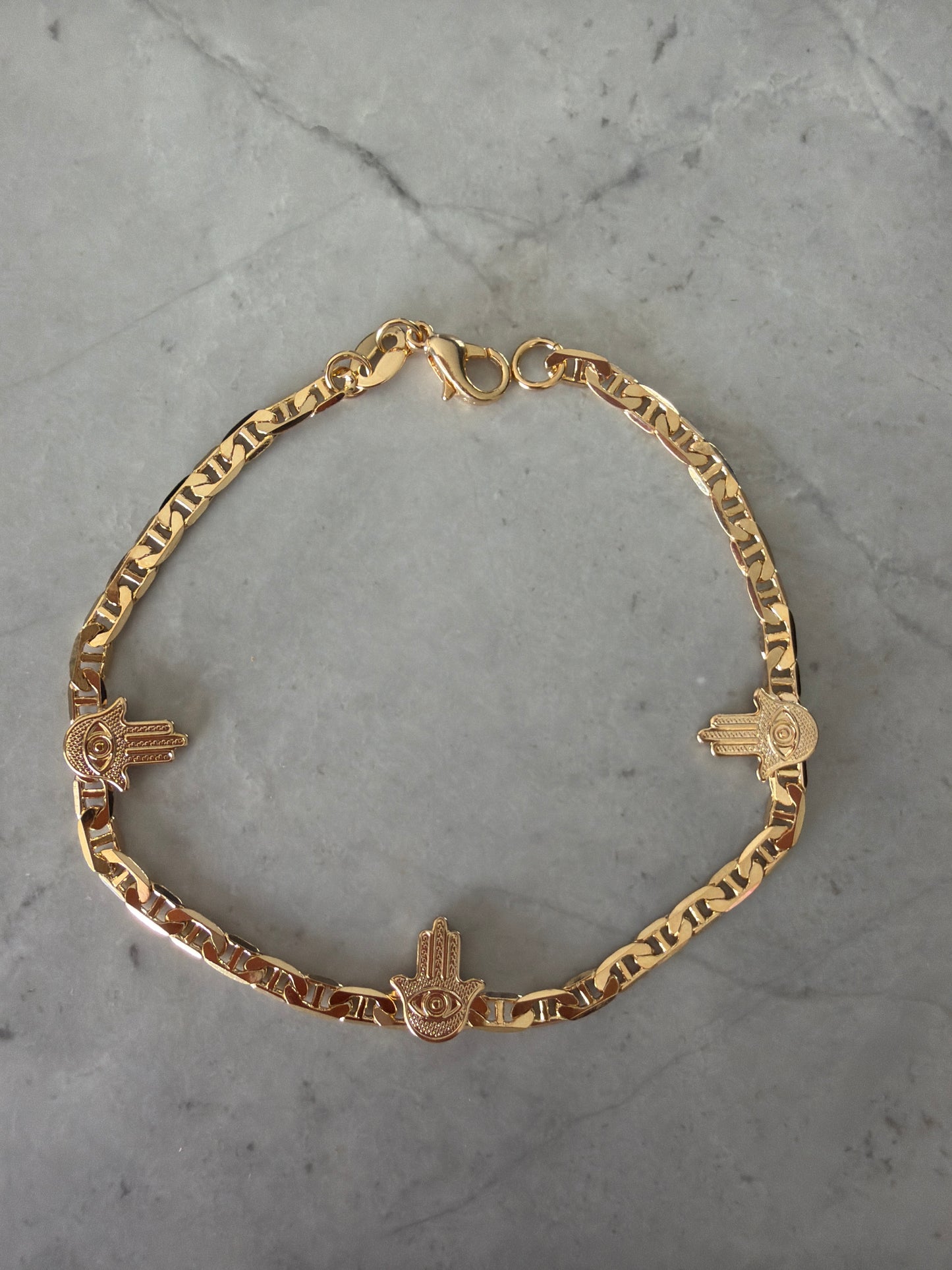 Protection Hamsa Hand bracelet 18k Gold-filled