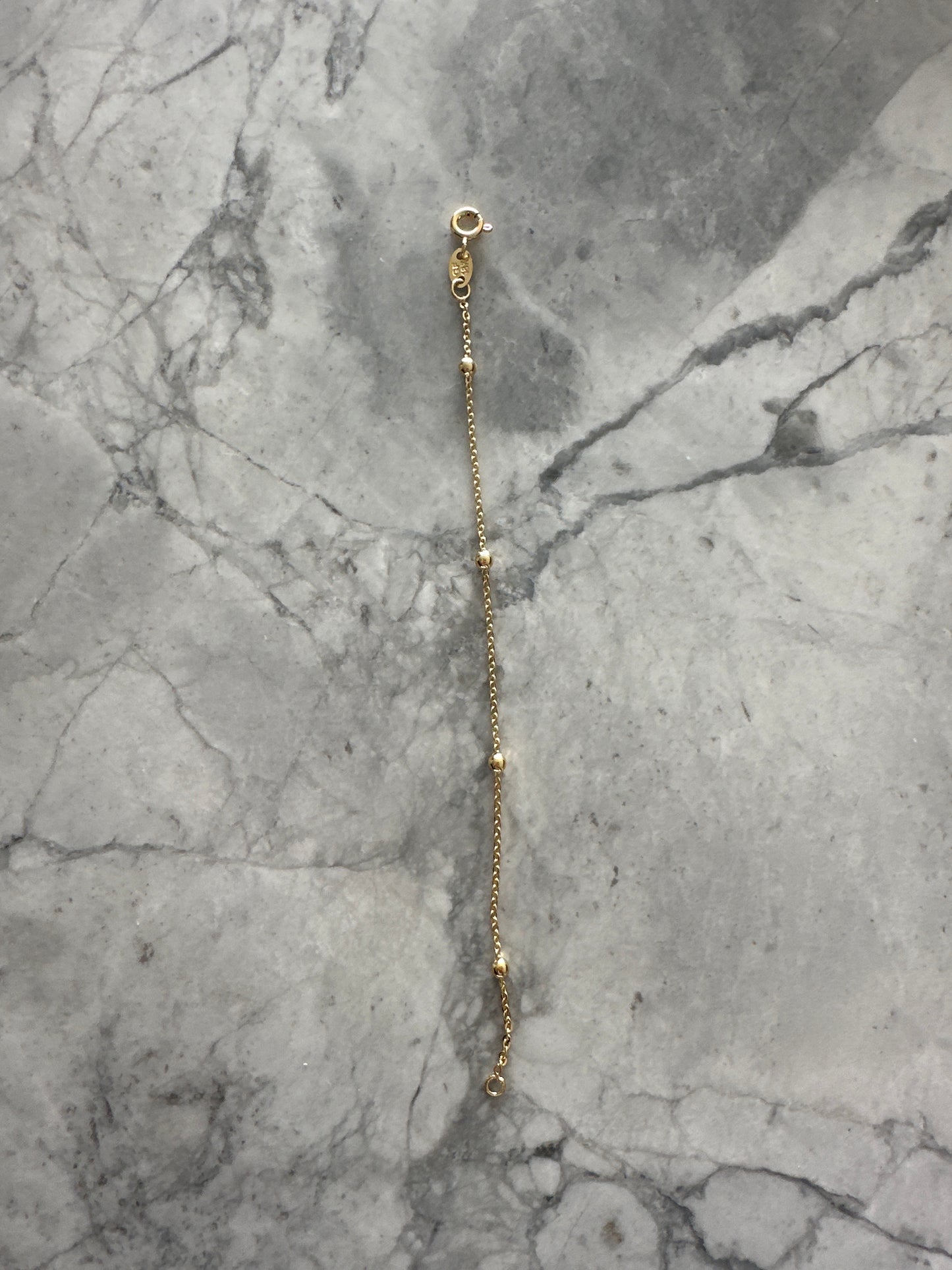 Small Wrist Dainty Accent Bead Bracelet Gold