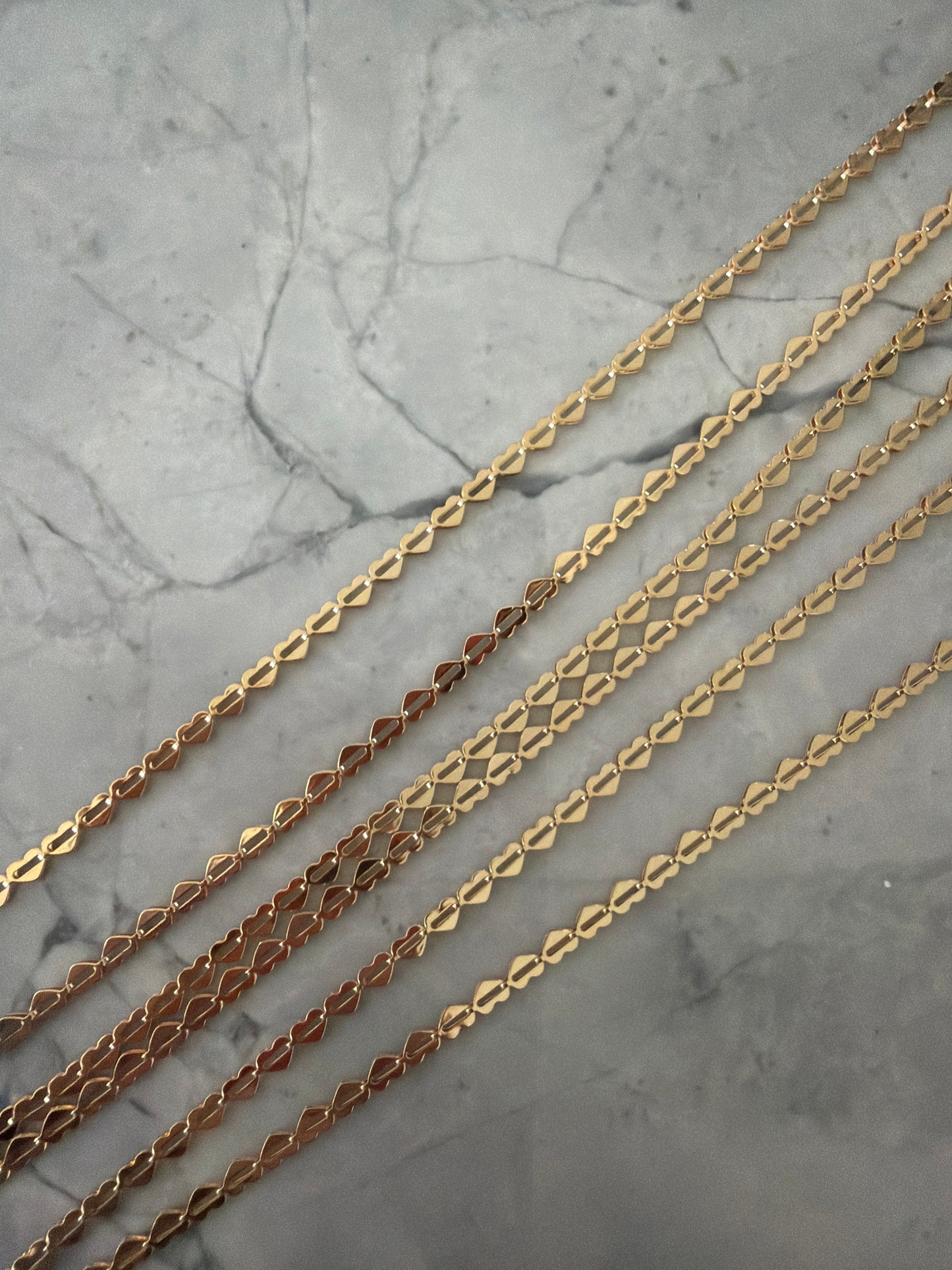 Nina Flat Heart Anklet | 18k Gold-Filled