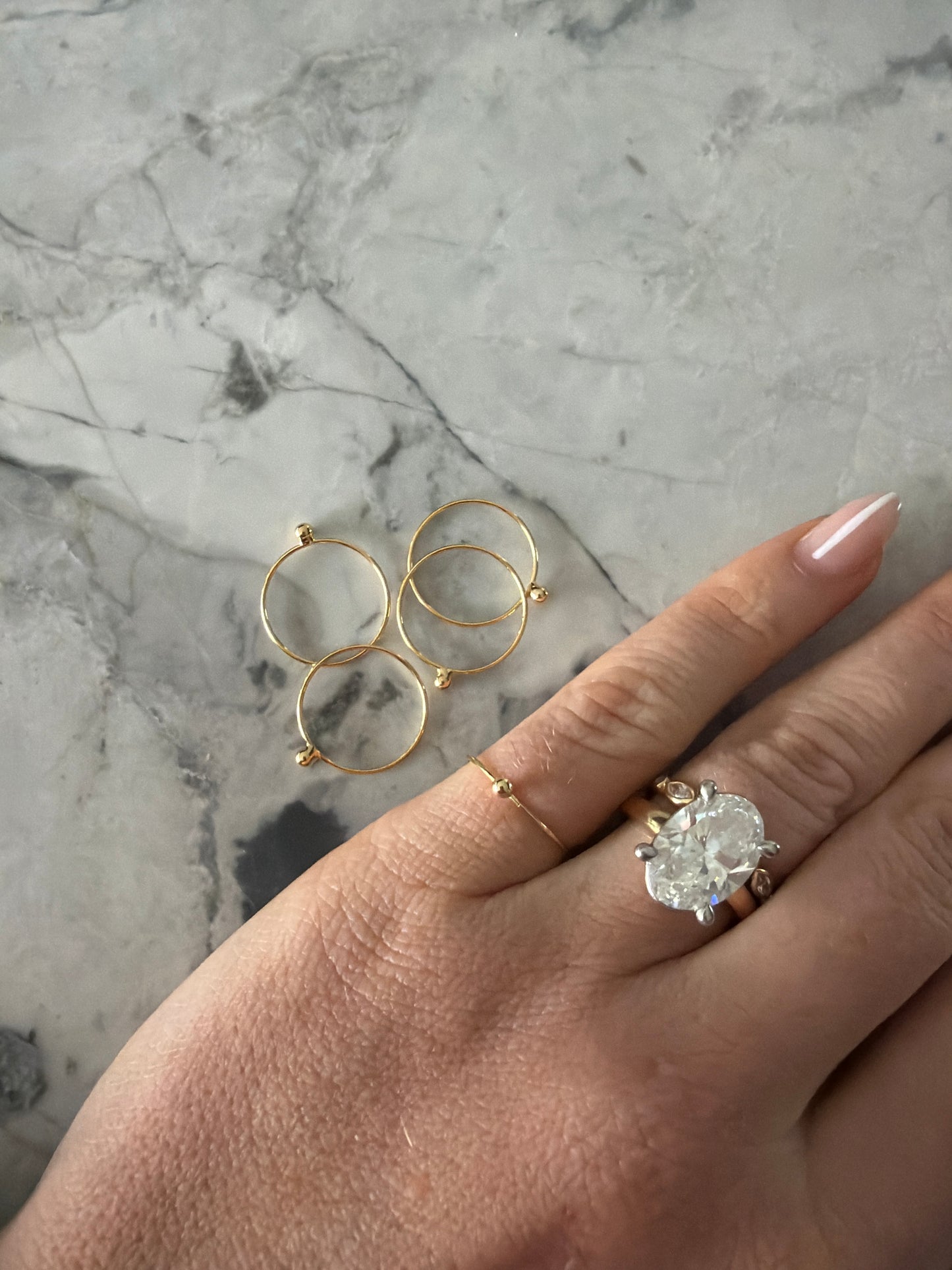 Tiny Dainty Ball Pinky Ring | 18k Gold-Filled