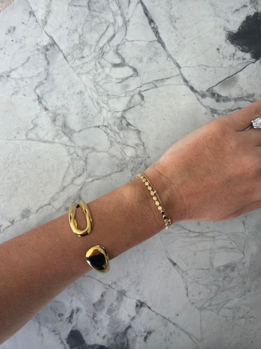 Adjustable Waterproof Timeless 18k Gold Cuff