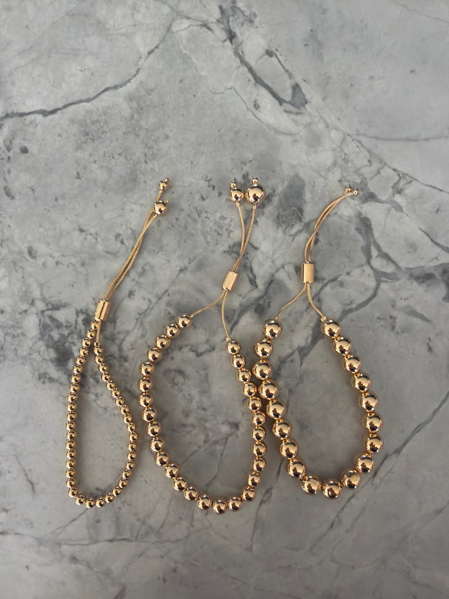 Adjustable Balls Bracelet Gold