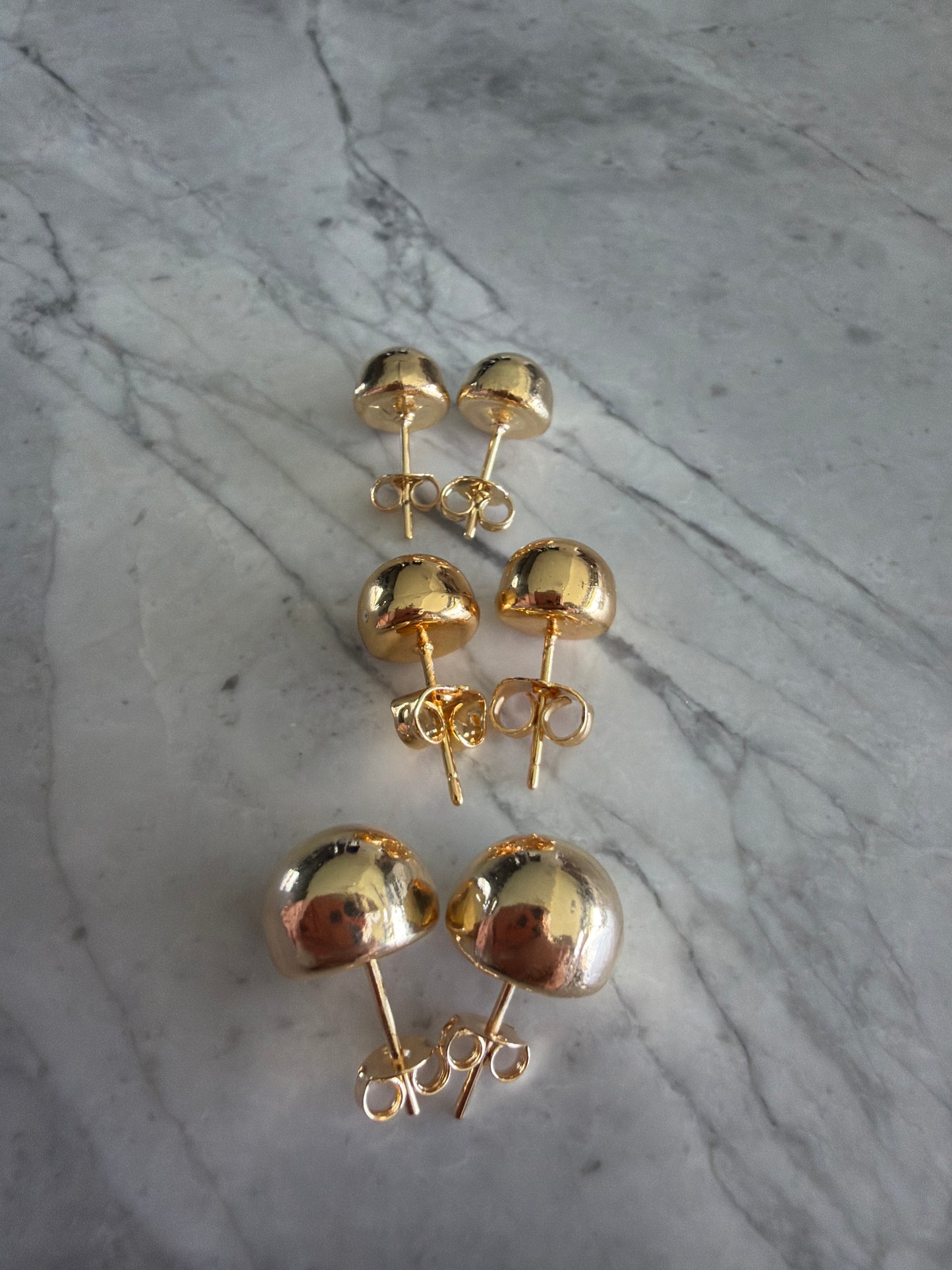 Set of 3x Everyday Dome Studs – 18K Gold-Filled