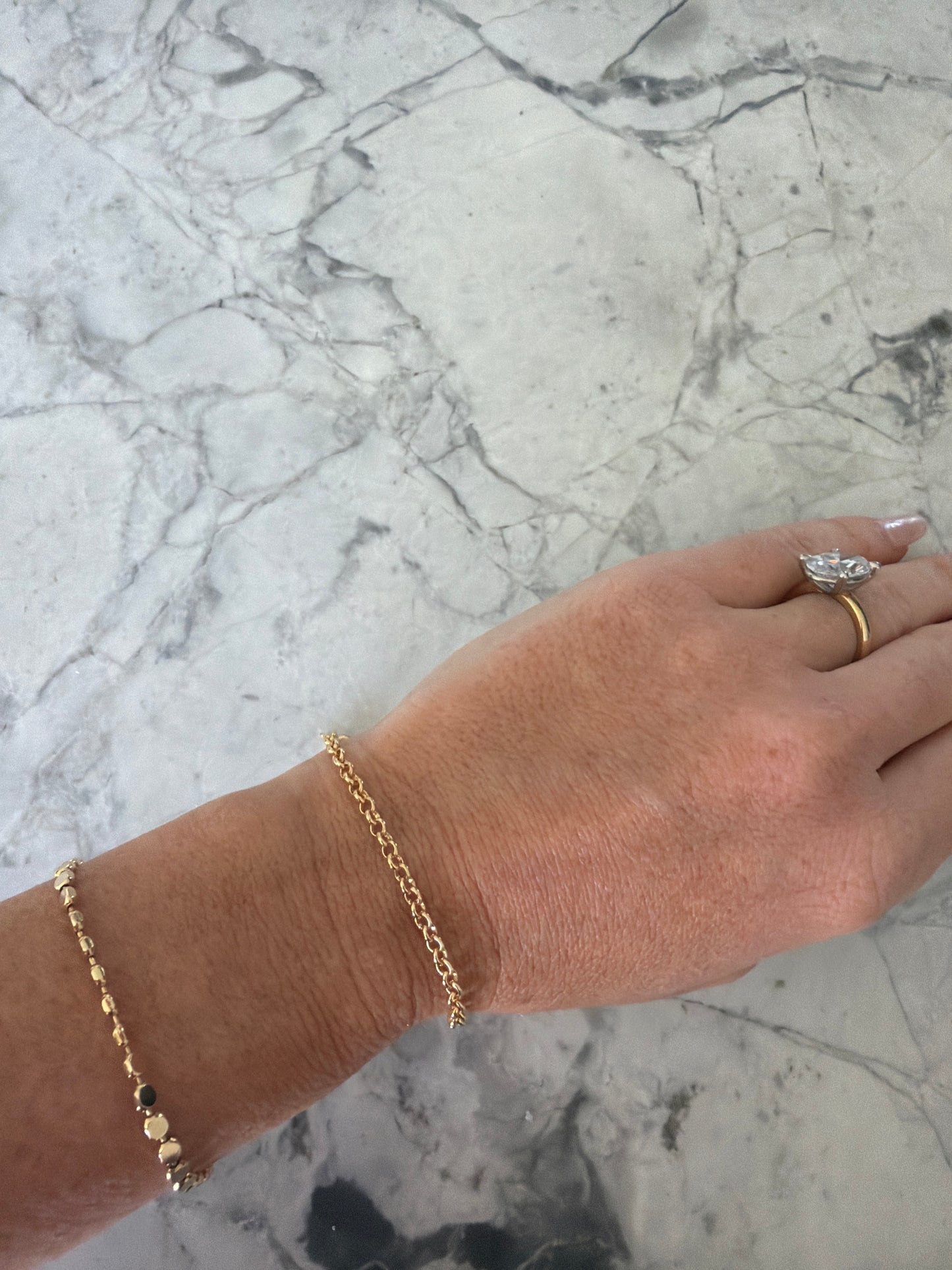 Big wrist dainty rolo bracelet