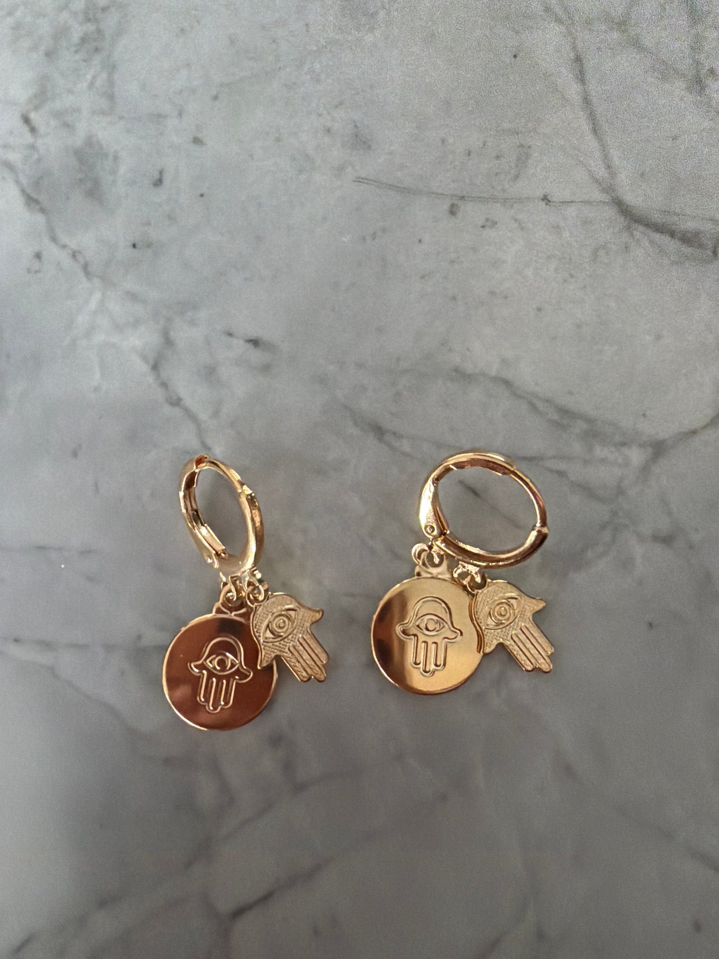 18K Gold-Filled Good luck charm earrings SALE