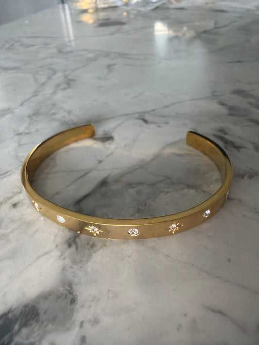 Ruby Starry Night Cuff Gold