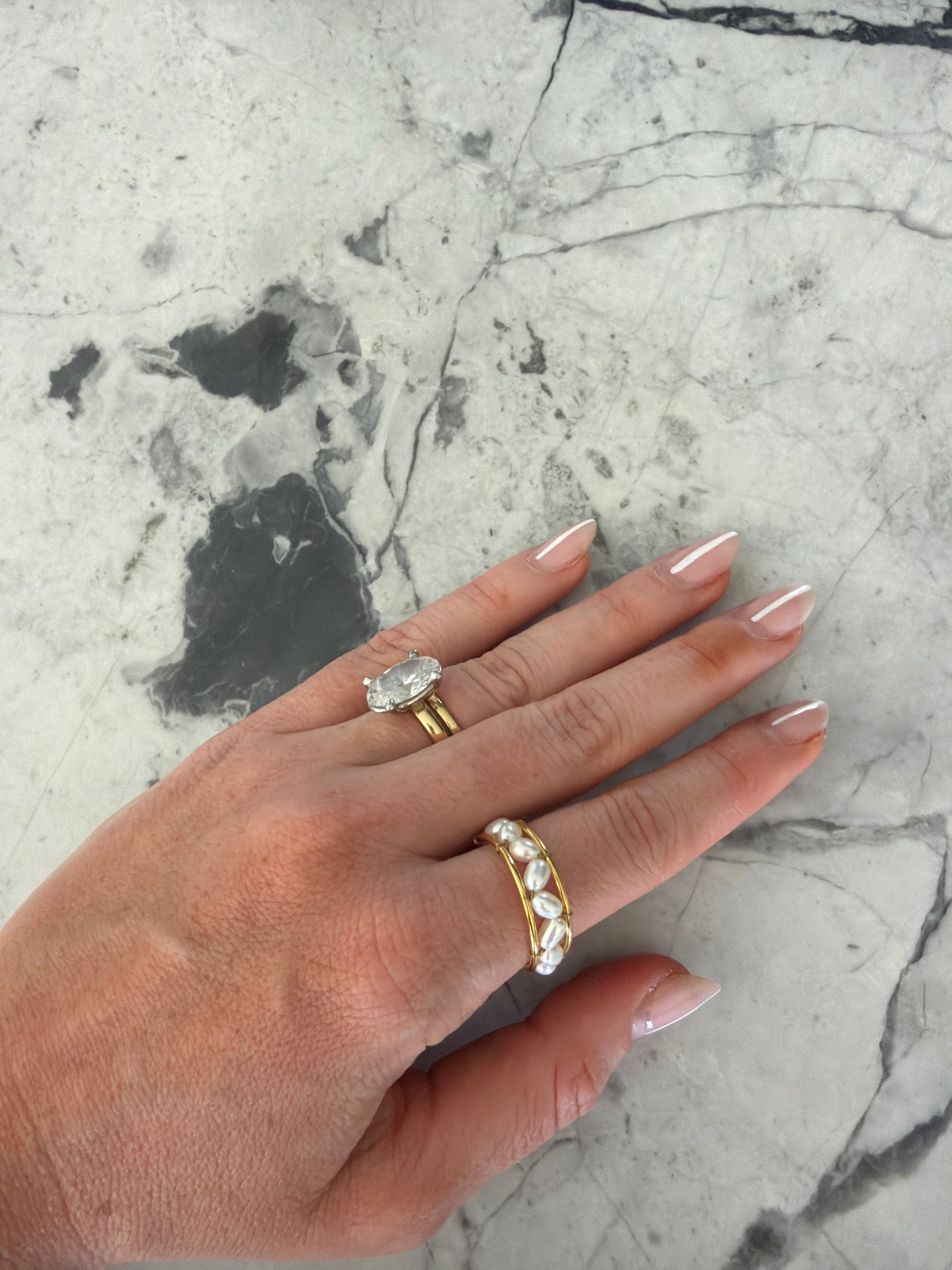 Aurelia Celeste Pearl Ring