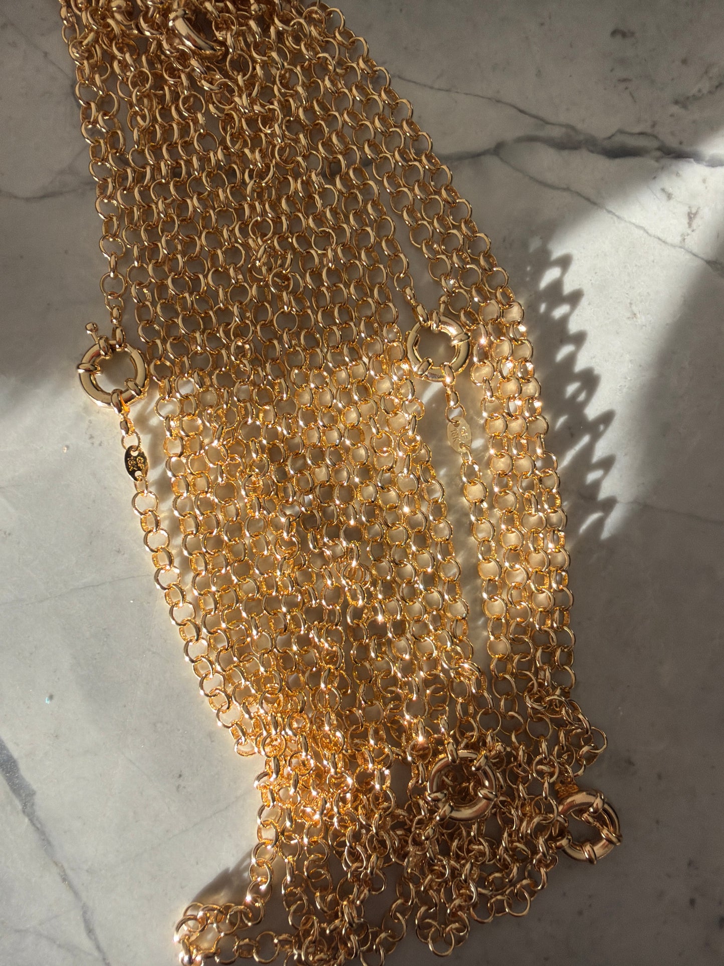Berry Rolo Links Stackable Gold Chain Necklace SALE