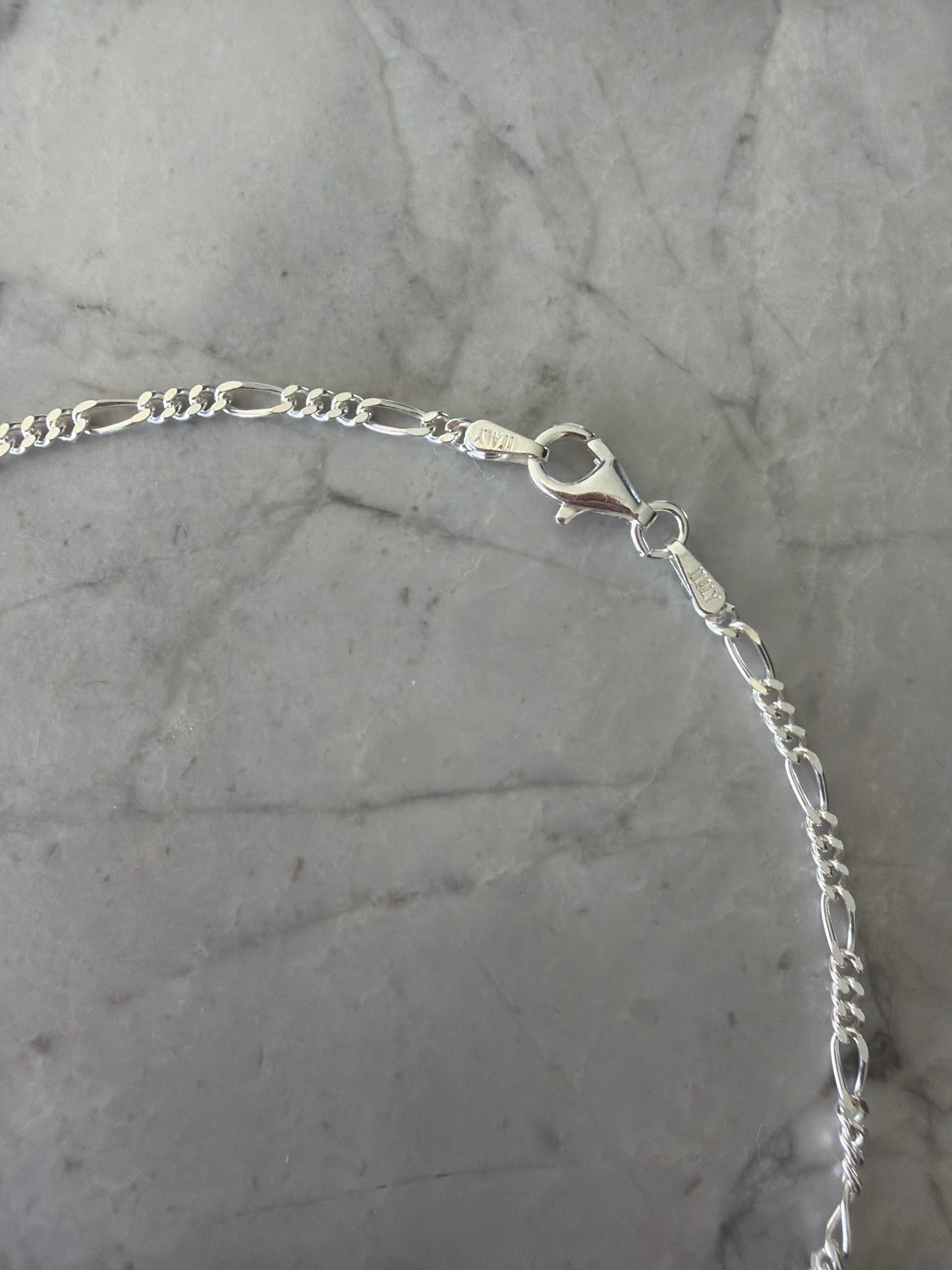 Ivy Figaro Chain Anklet | Sterling Silver