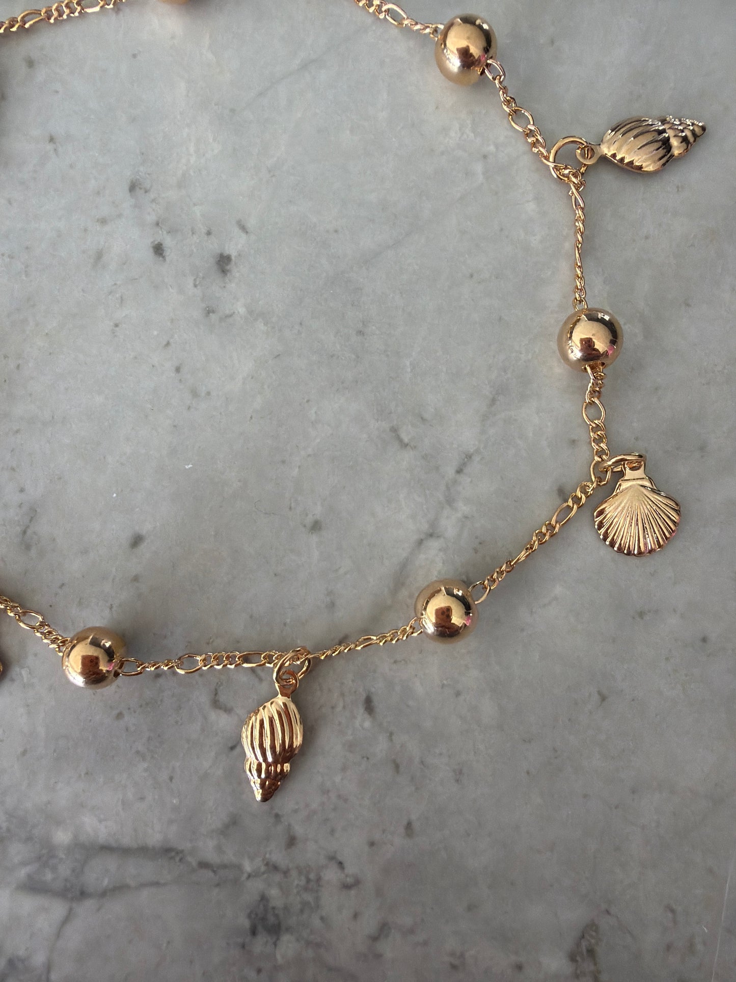 Shell Gold Anklet with extention