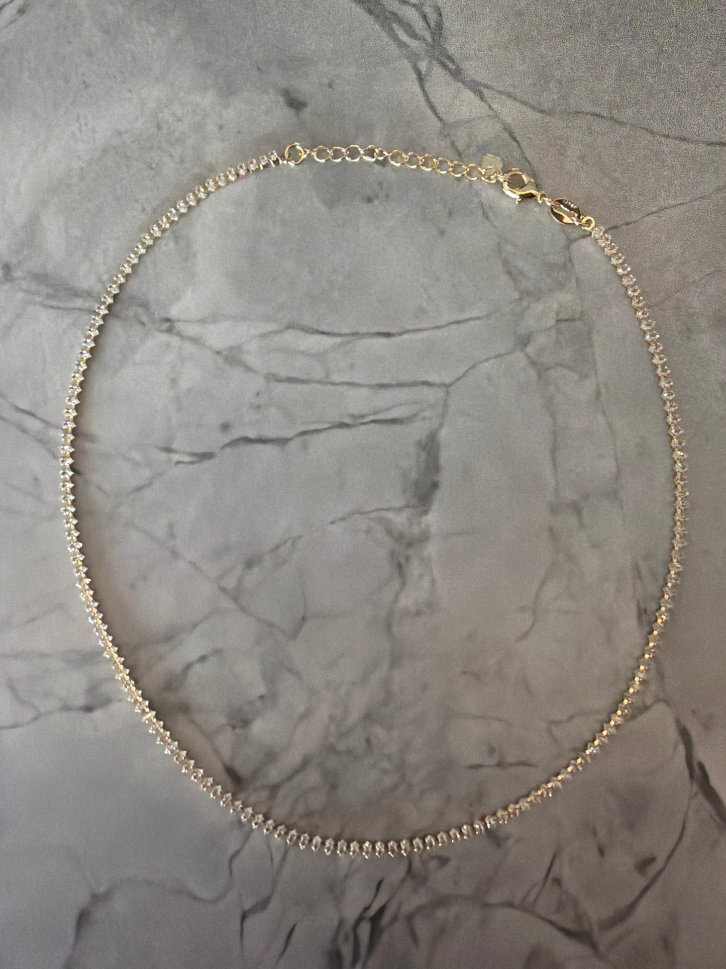 Pear Tennis Necklace | 18k Gold Filled - Sale