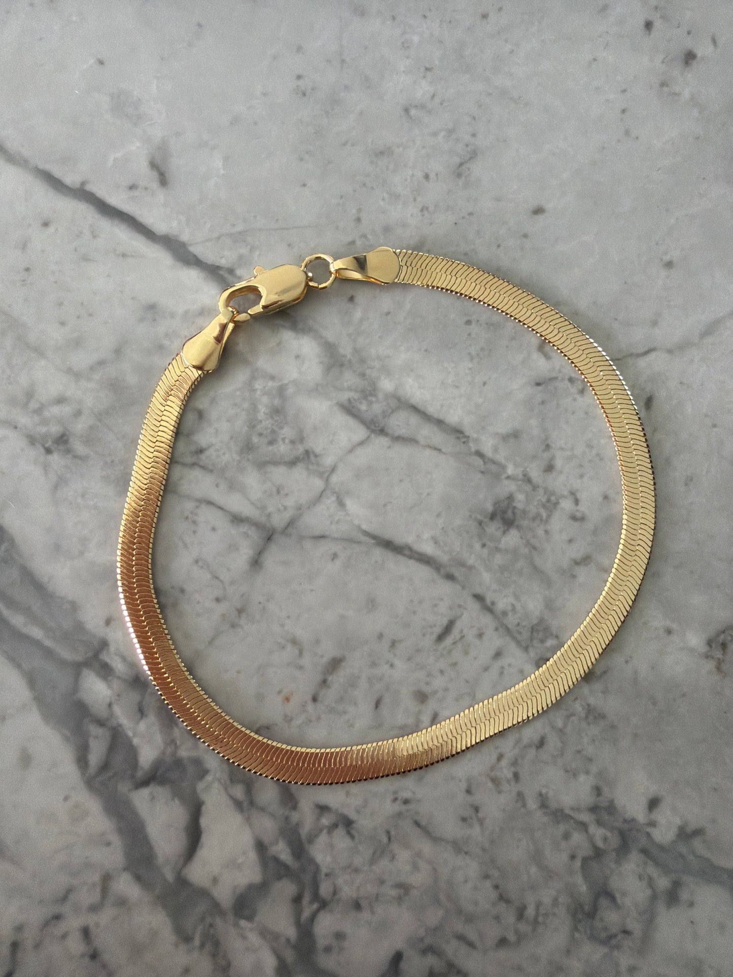 Gabriella Thick Herringbone Bracelet Gold MAFS SALE
