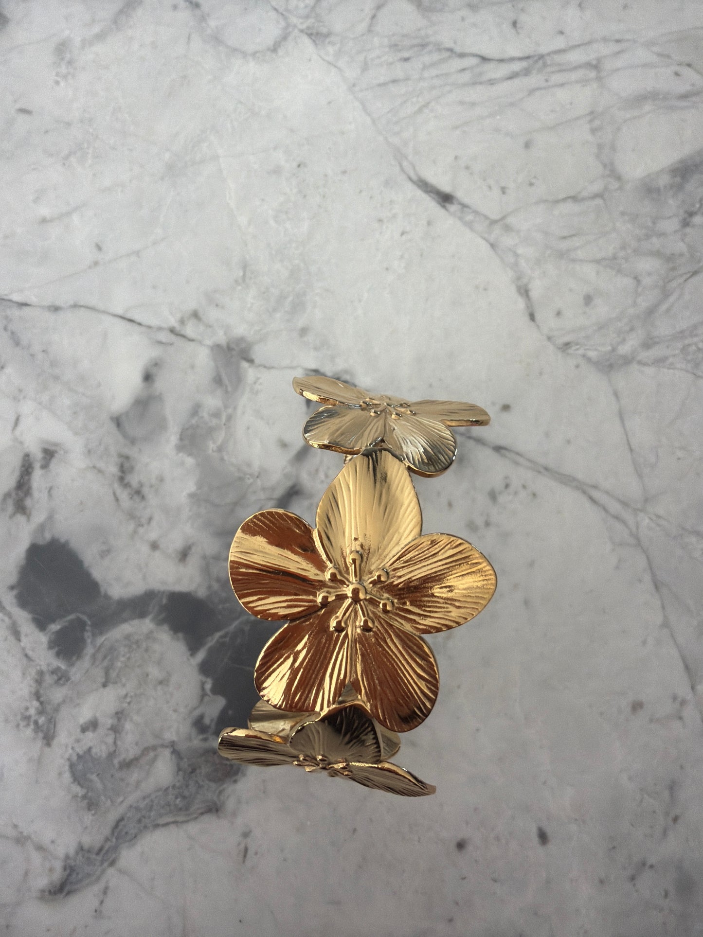 Floral Gold Cuff