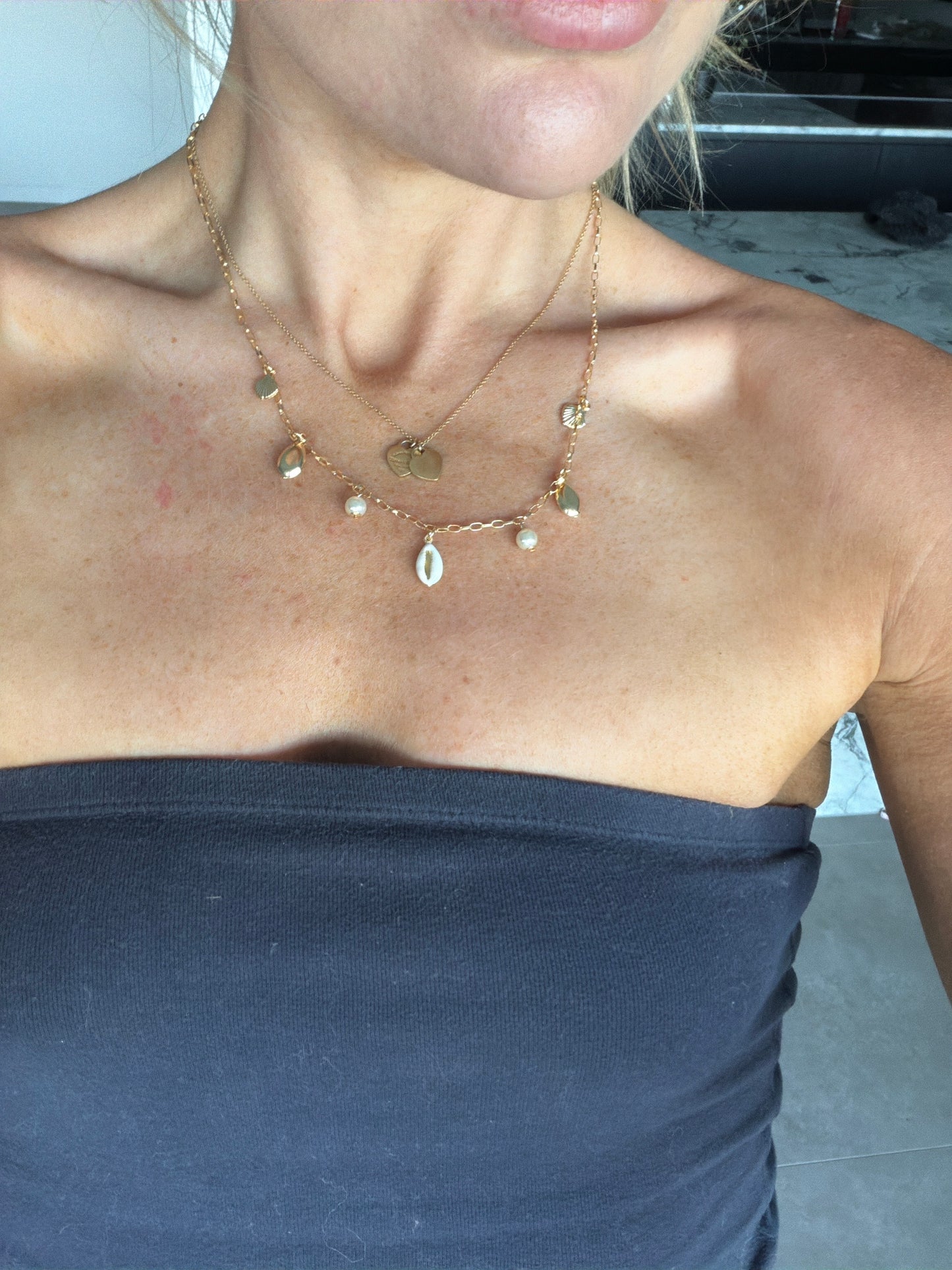 Olly necklace 18k gold filled sample sale